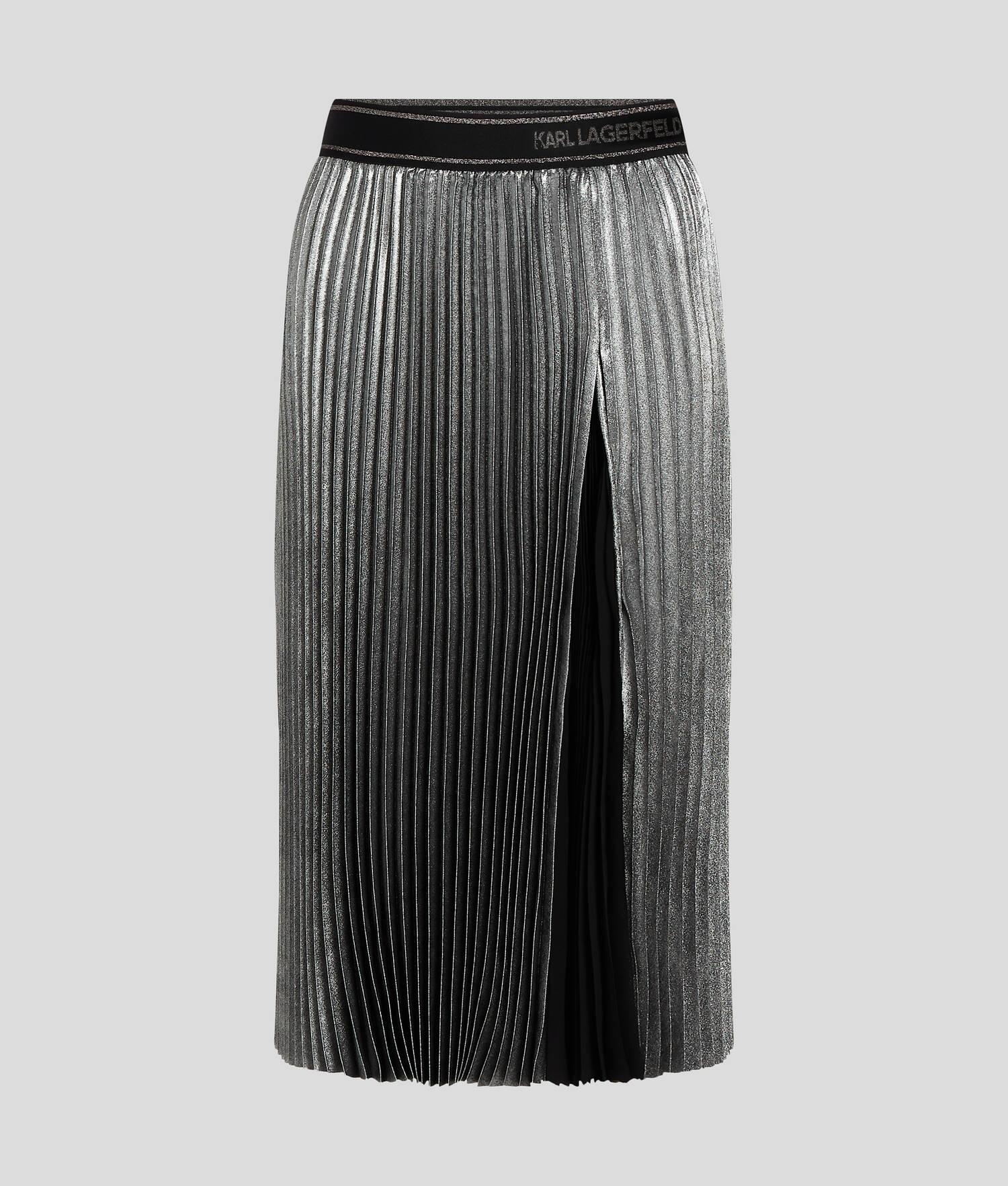 METALLIC PLEATED SKIRT Product Image