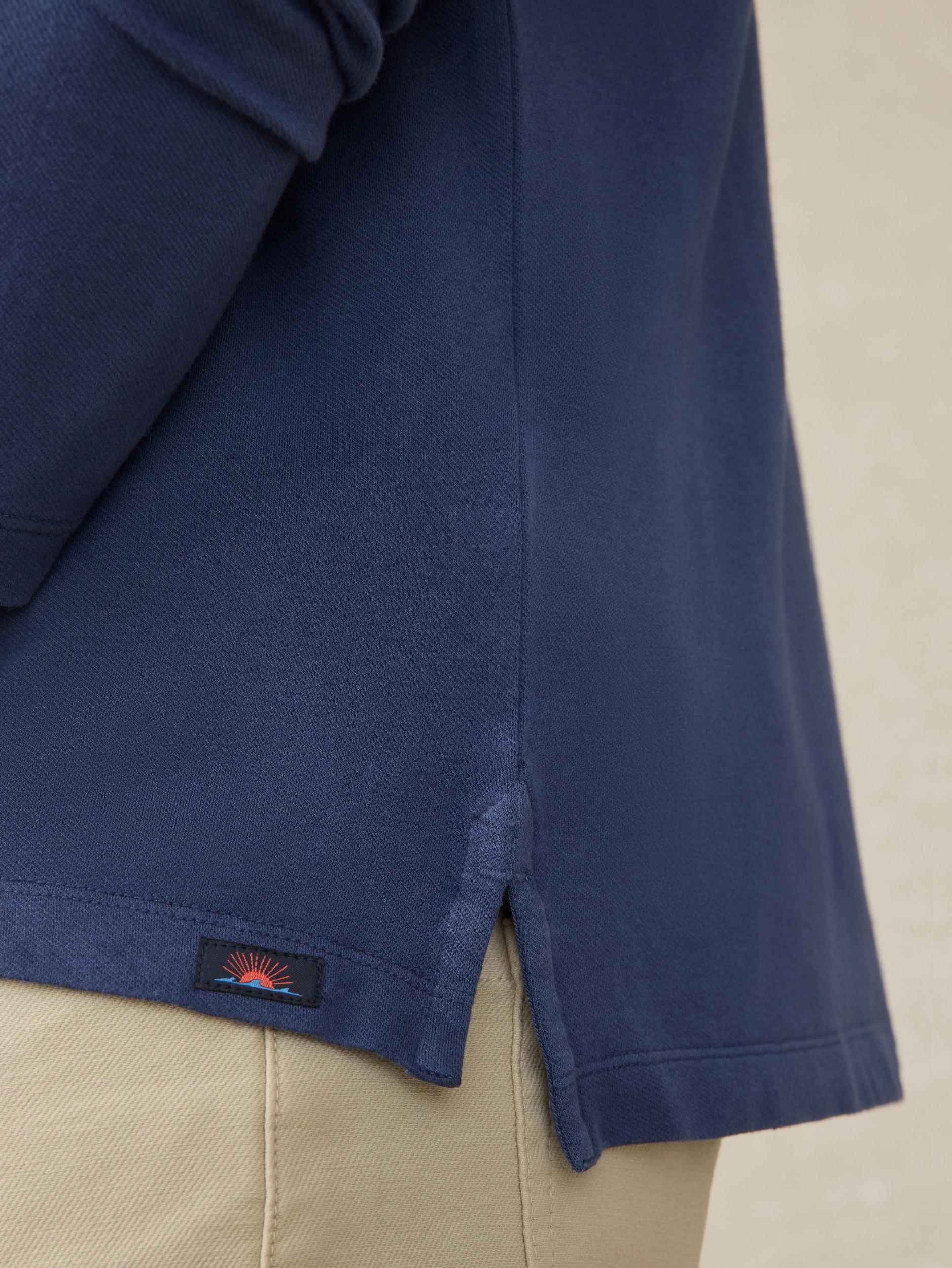 Long-Sleeve Field Knit Polo - Blue Nights Male Product Image