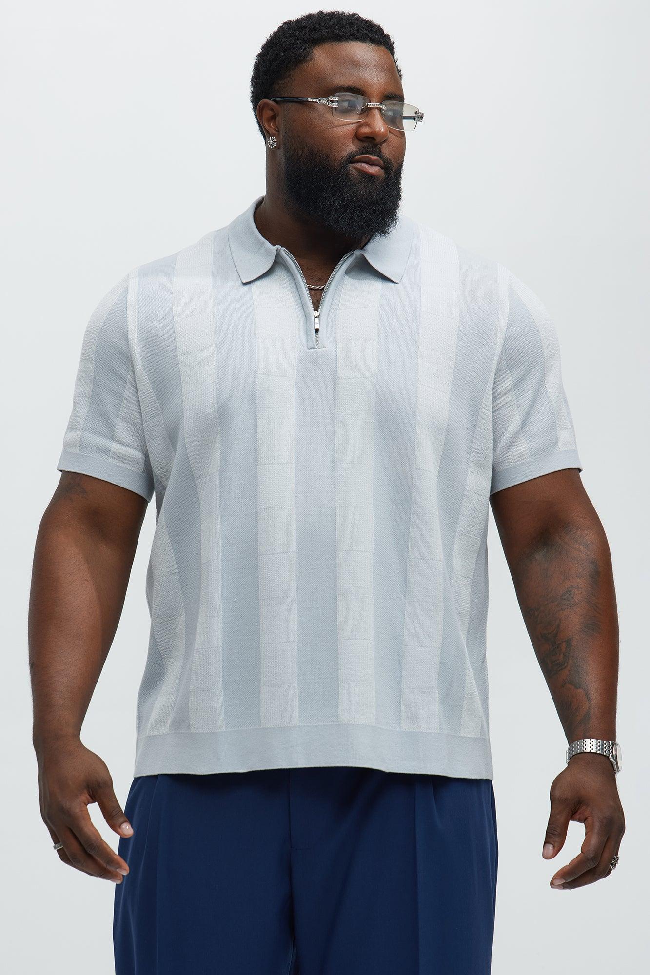 Sloane Knitted Sweater Polo - Grey/combo Product Image