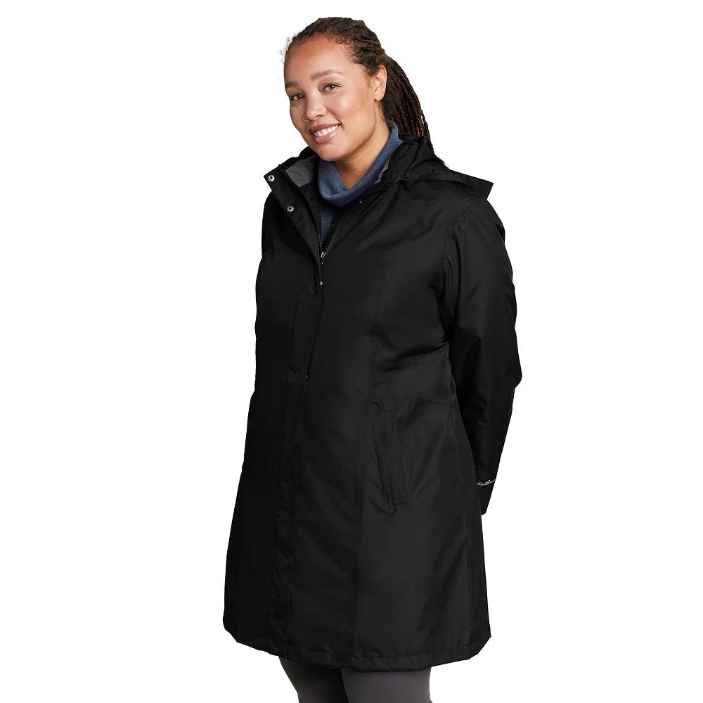 Plus Size Eddie Bauer Girl On The Go Trench Coat, Women's, Size: 2XL, Black Product Image