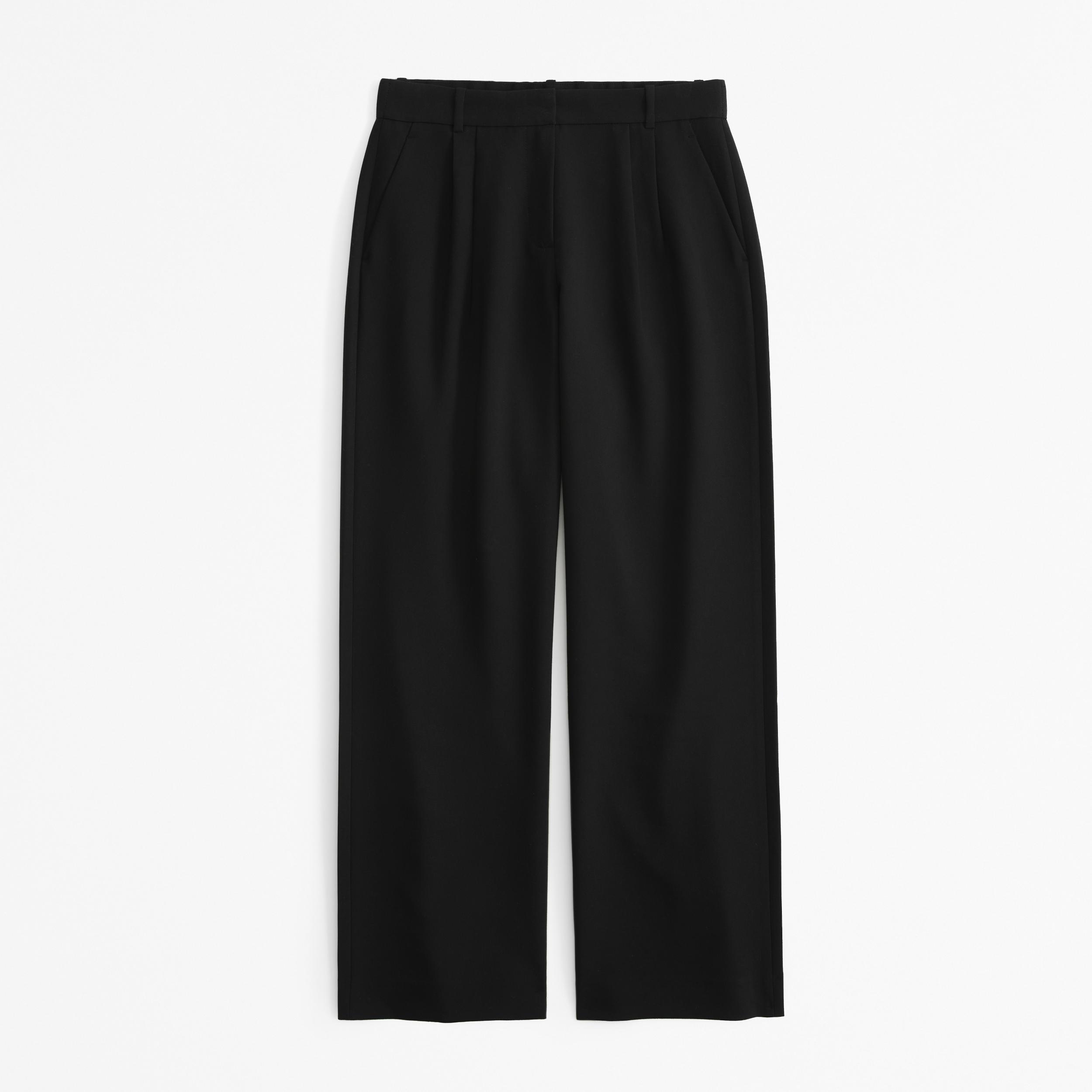 Curve Love A&F Sloane Low Rise Tailored Wide Leg Pant Product Image