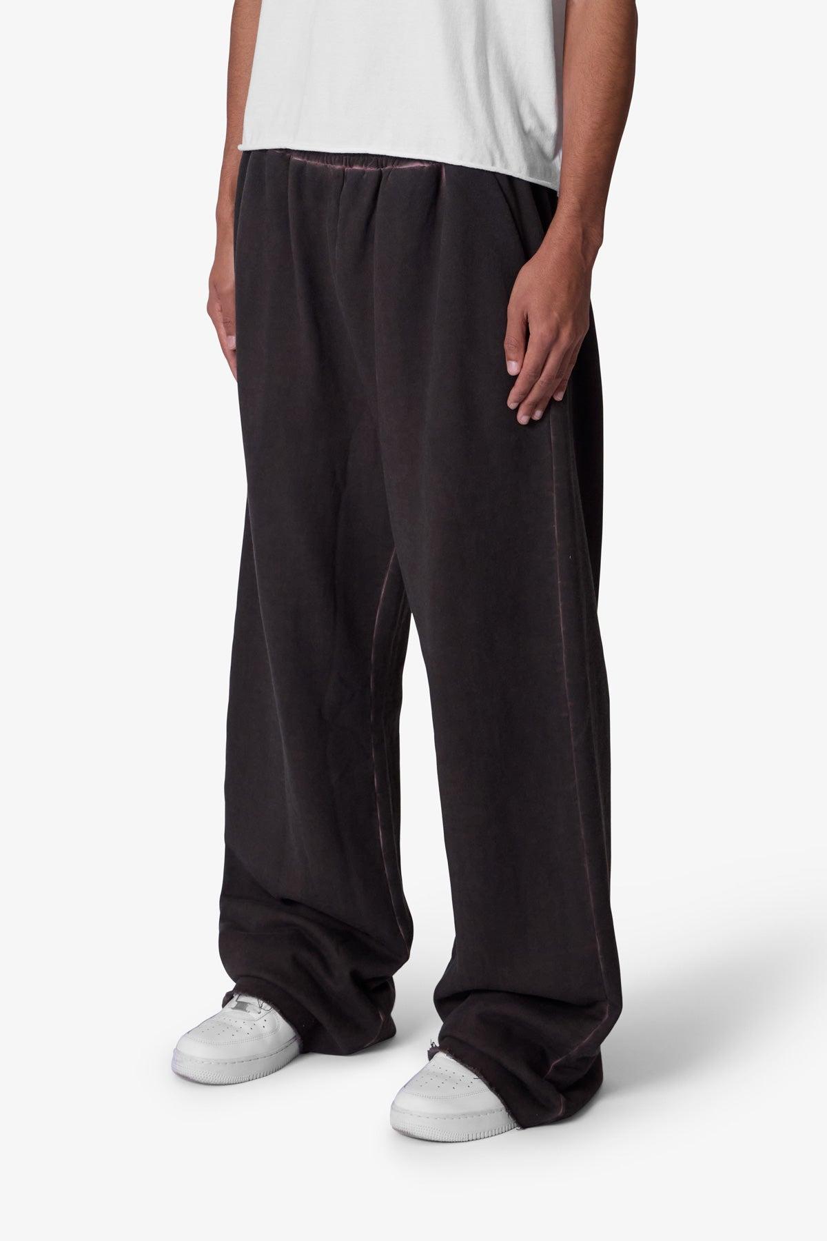 Acid Wash Sweatpants - Brown Product Image