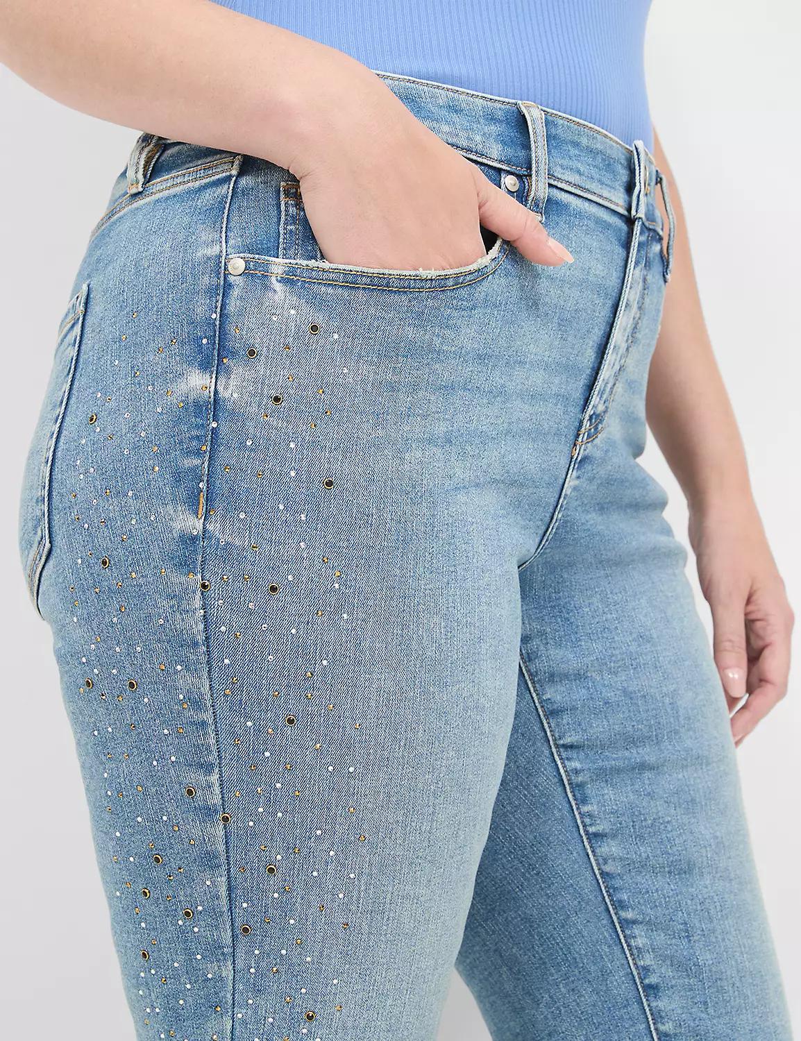 Signature Fit Straight Jean With Rhinestones Product Image