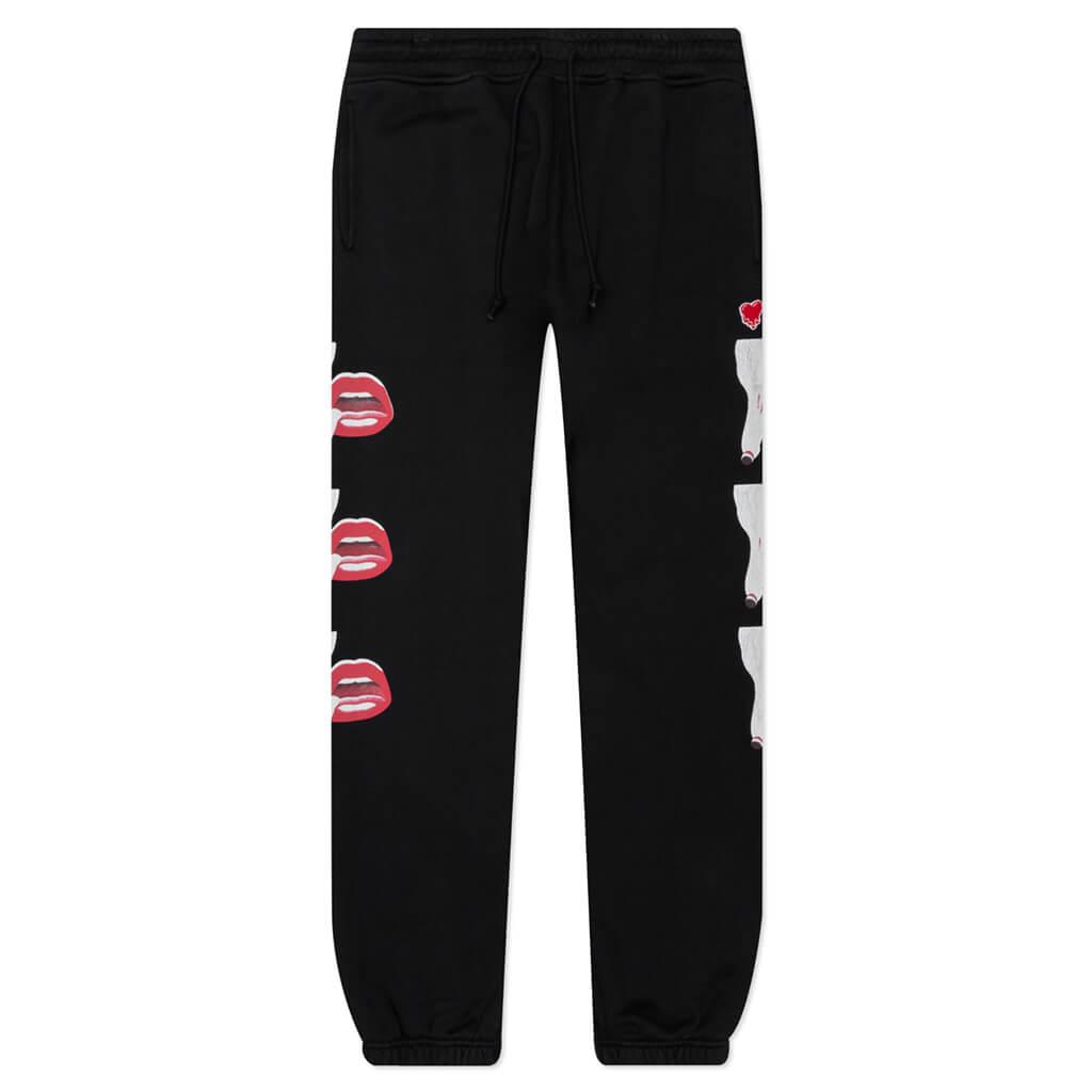 Emotionally Unavailable x Tom Wesselmann Smoking Lips Sweatpants - Black Male Product Image