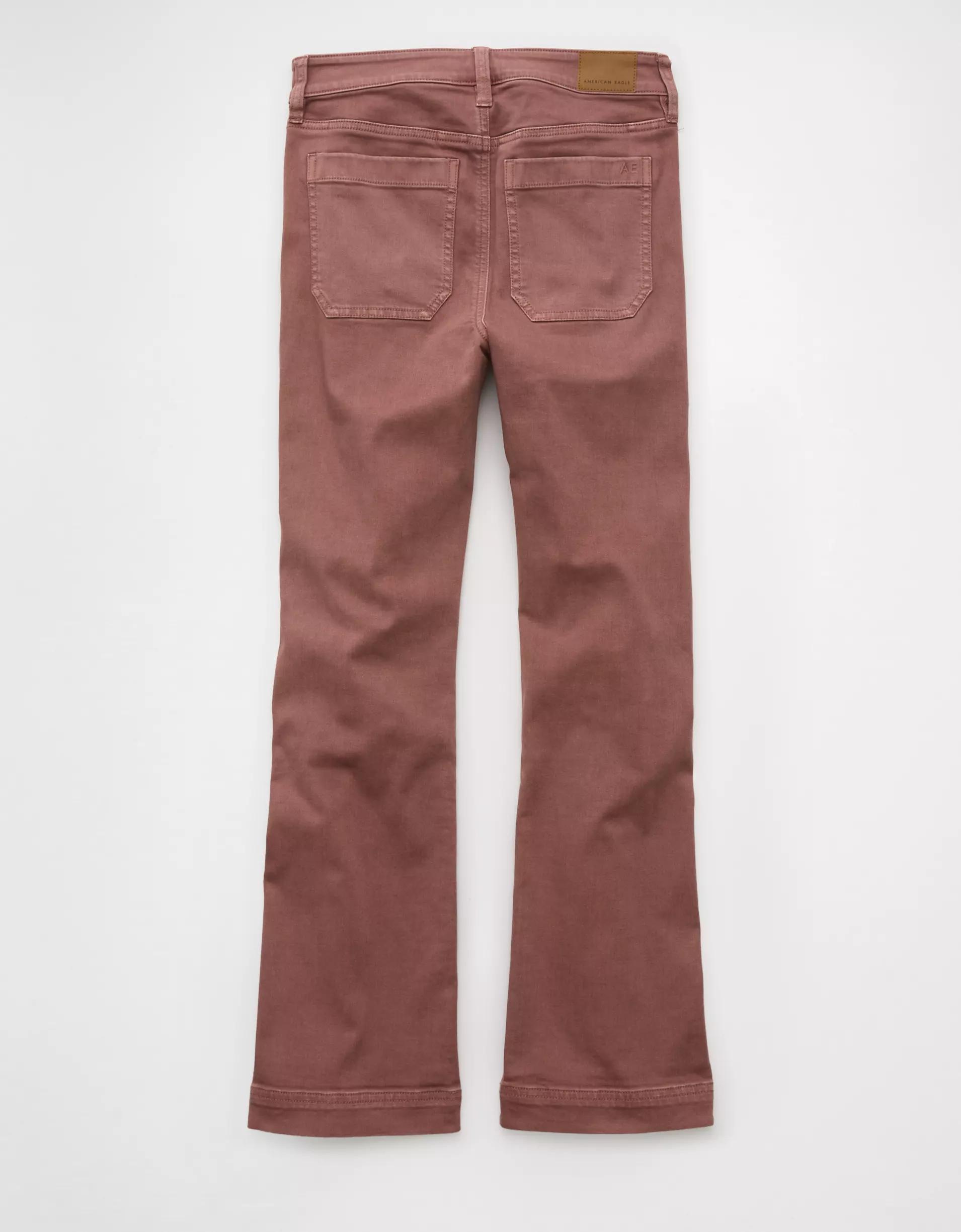 AE Next Level High-Waisted Kick Bootcut Crop Jean Product Image