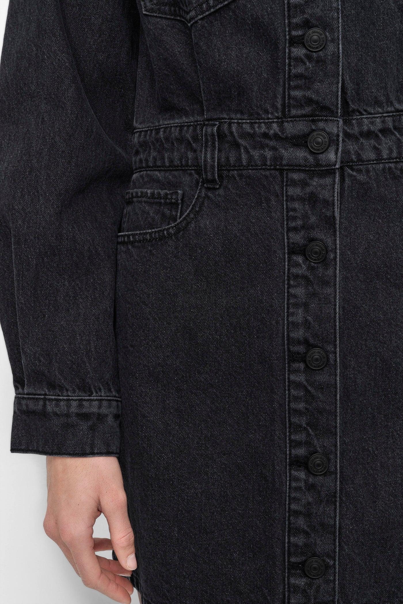 DENIM MINI SHIRT DRESS Product Image