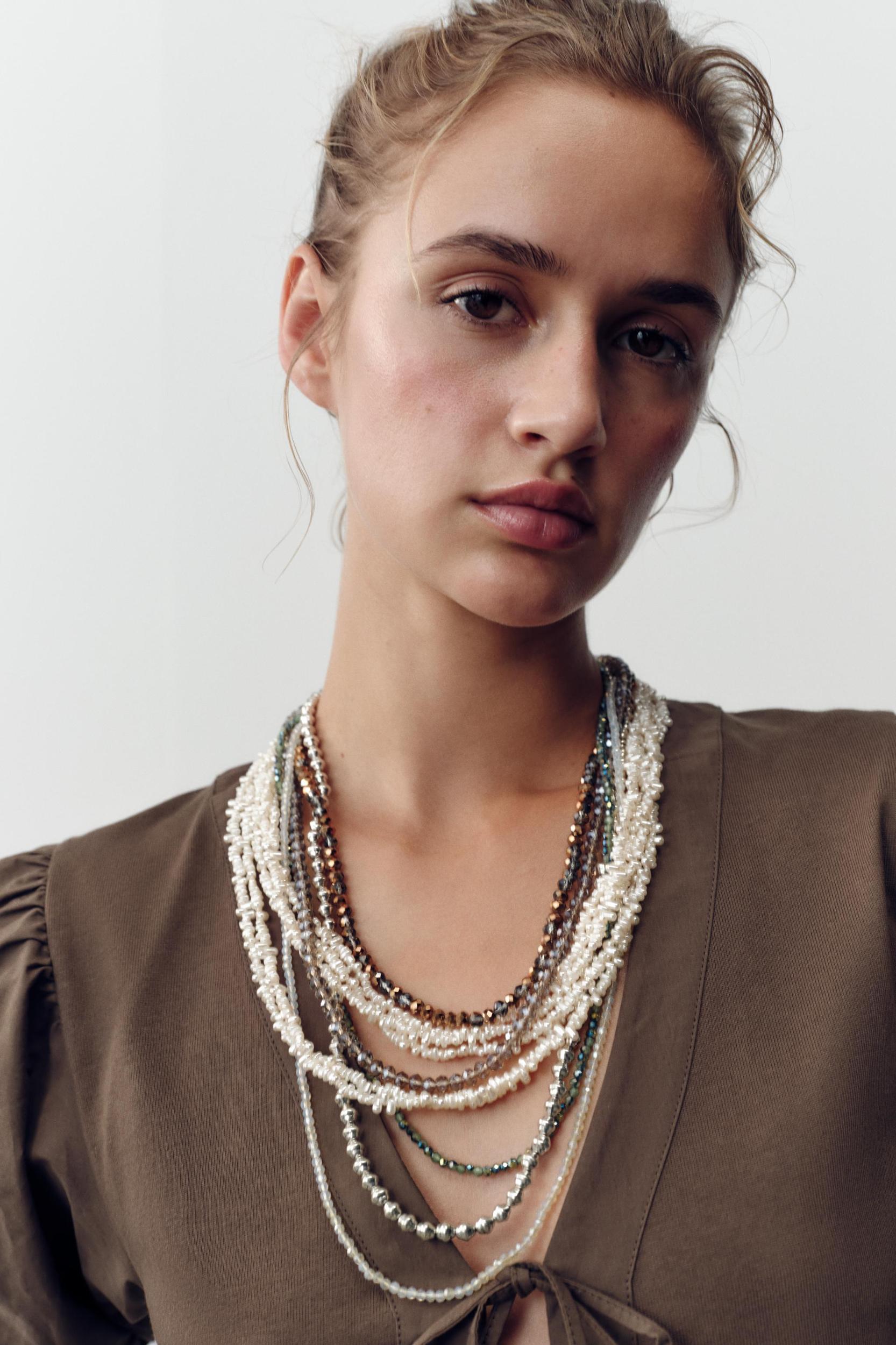 2-PACK OF BEADED PEARL NECKLACES Product Image