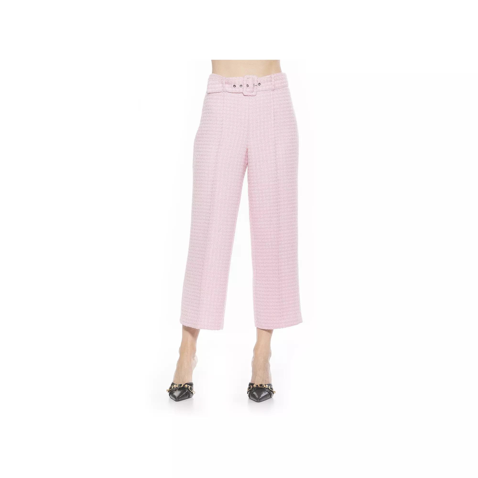 Women's ALEXIA ADMOR Caden Belted Wide Leg Pants, Size: 6, Pink Product Image