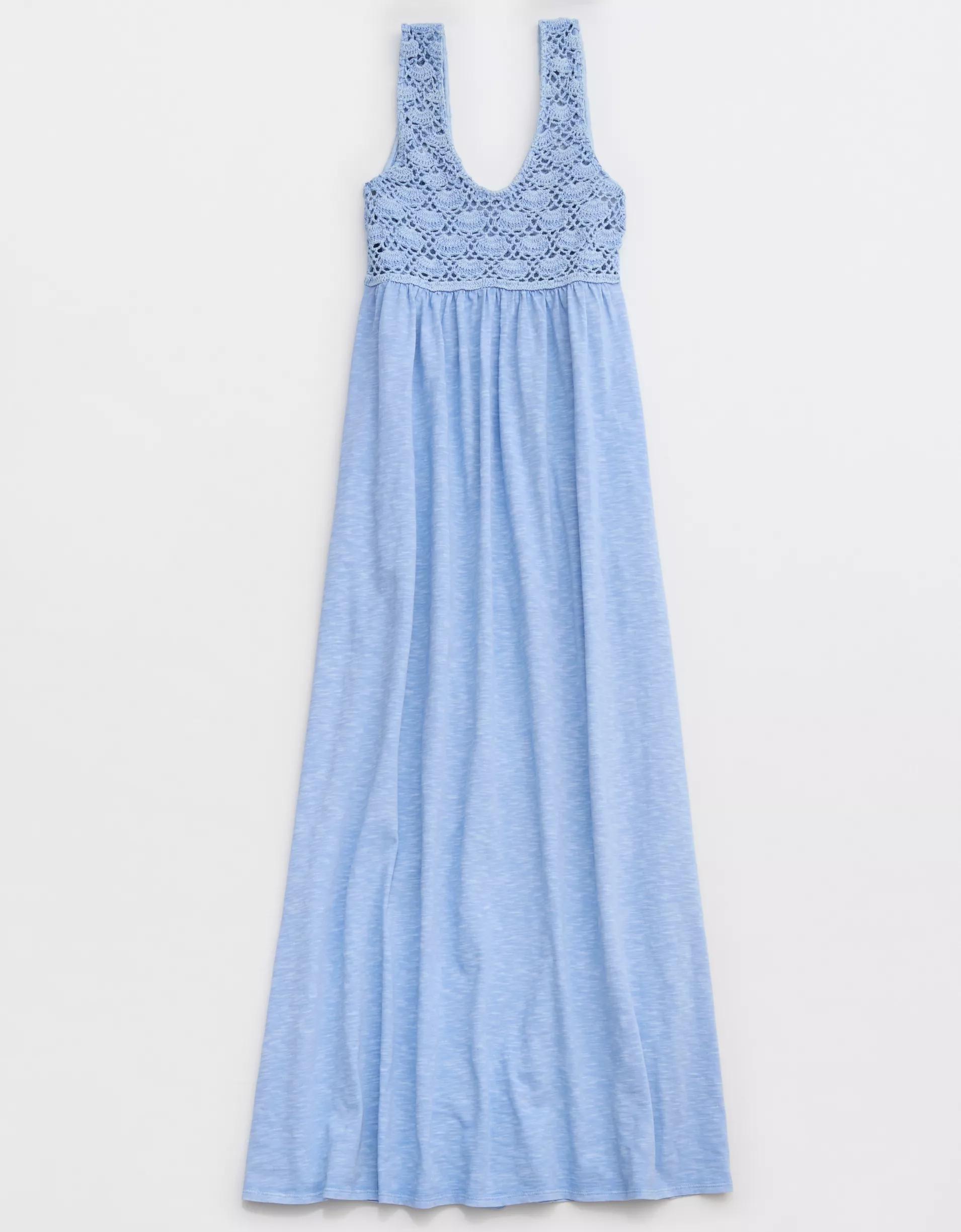 Aerie Crochet Maxi Dress Product Image