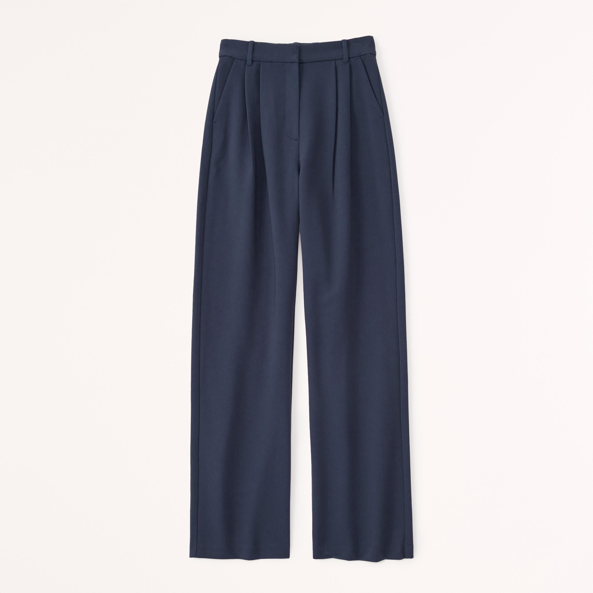 Curve Love A&F Sloane Tailored Wide Leg Pant Product Image