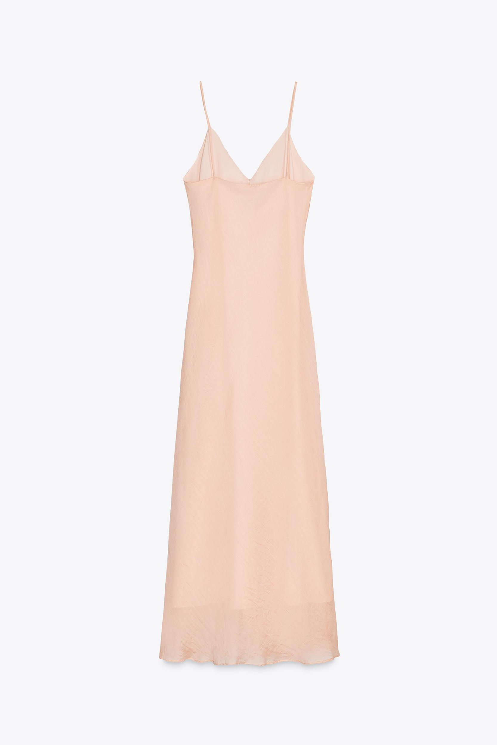 RUFFLED MIDI SLIP DRESS Product Image