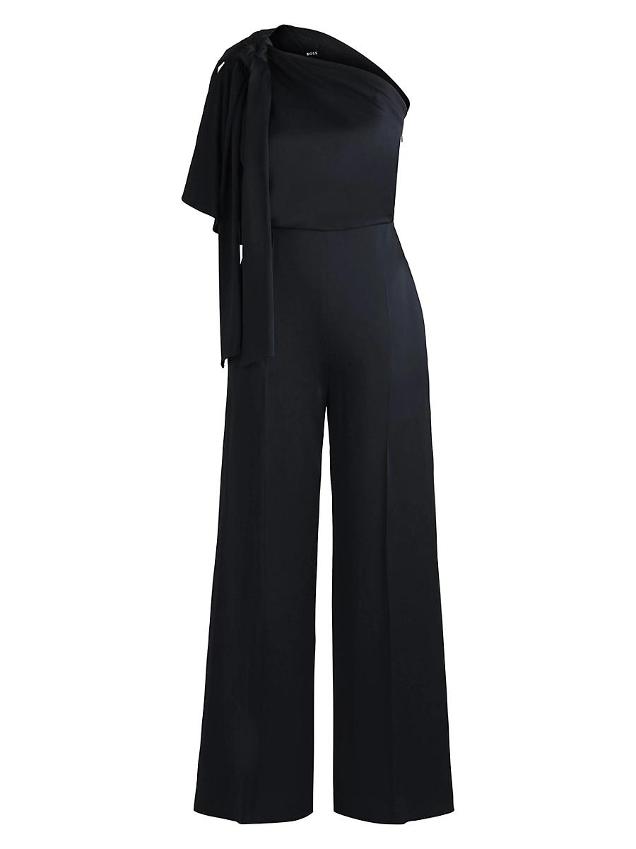 Womens One-Shoulder Jumpsuit Product Image