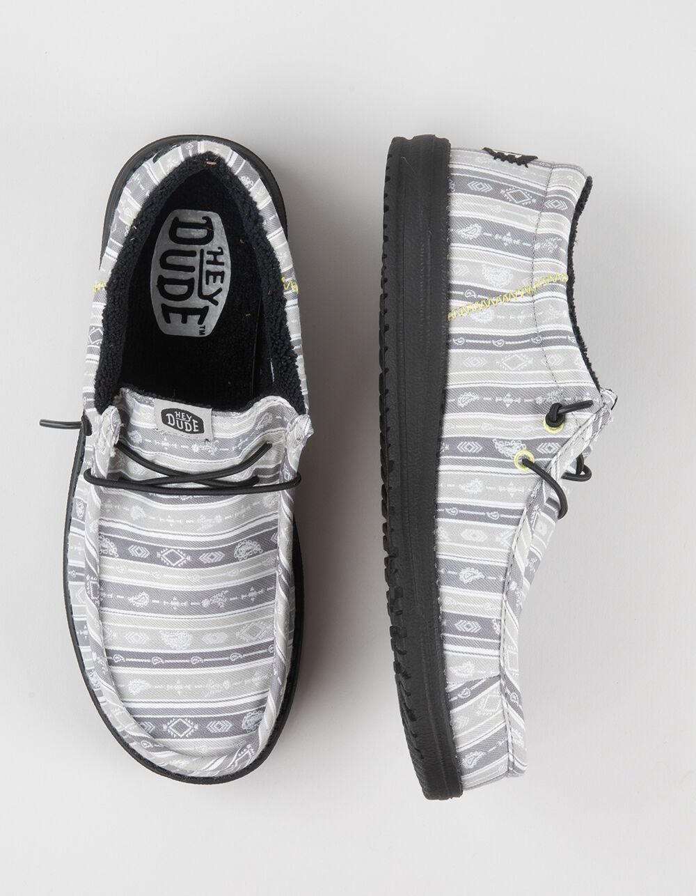 HEY DUDE Wally Funk Surf Blanket Mens Shoes - GRAY/BLACK Product Image