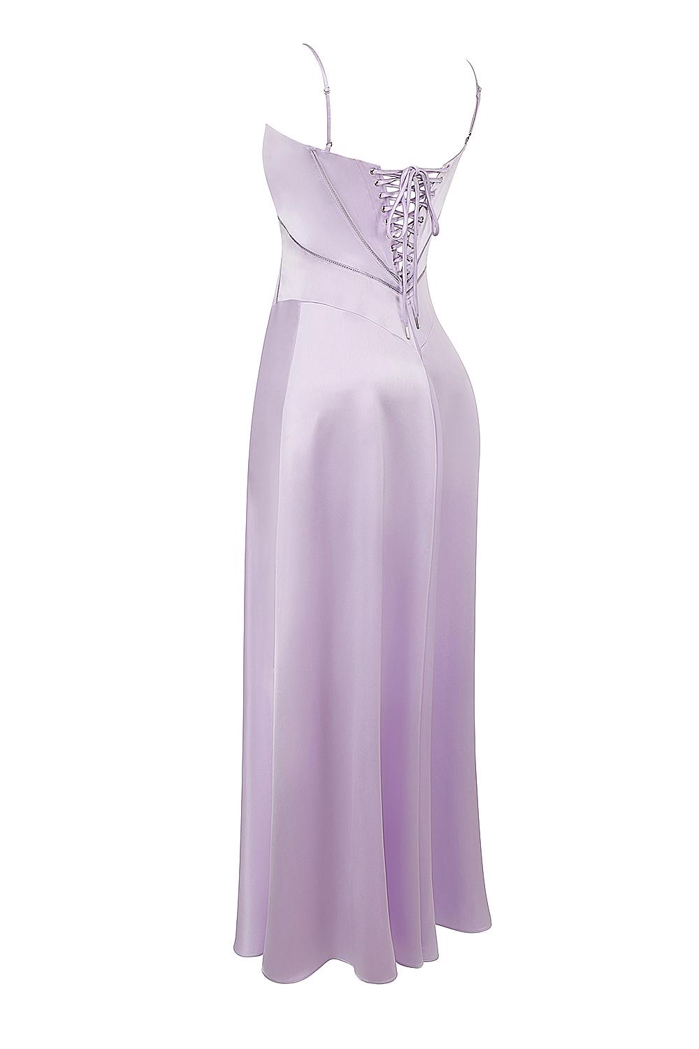 Anabella  orchid lace up maxi dress Product Image
