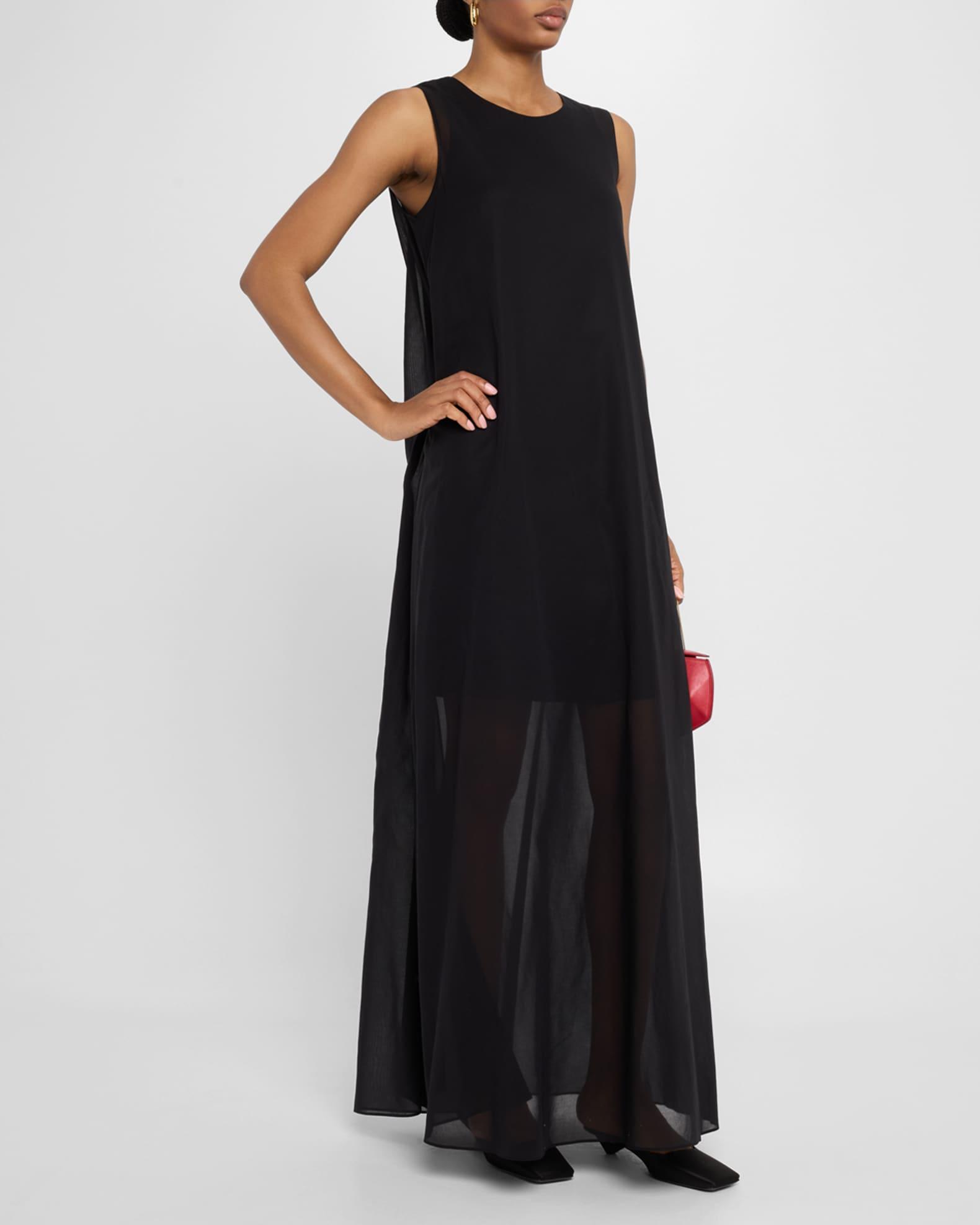 Sleeveless Layered Side-Slit Maxi Dress Product Image