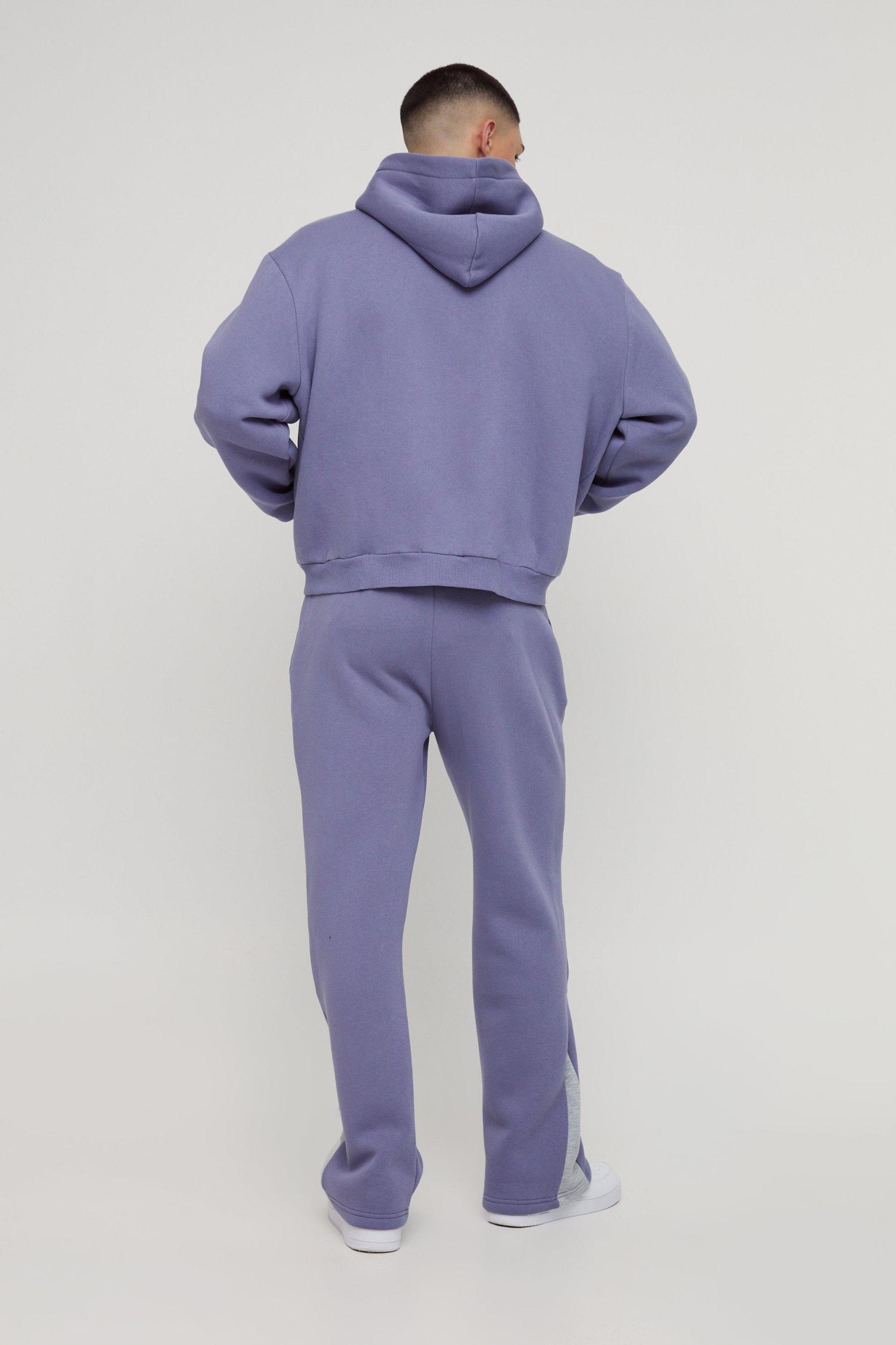 Oversized Boxy Zip Through Gusset Tracksuit | boohooMAN USA Product Image