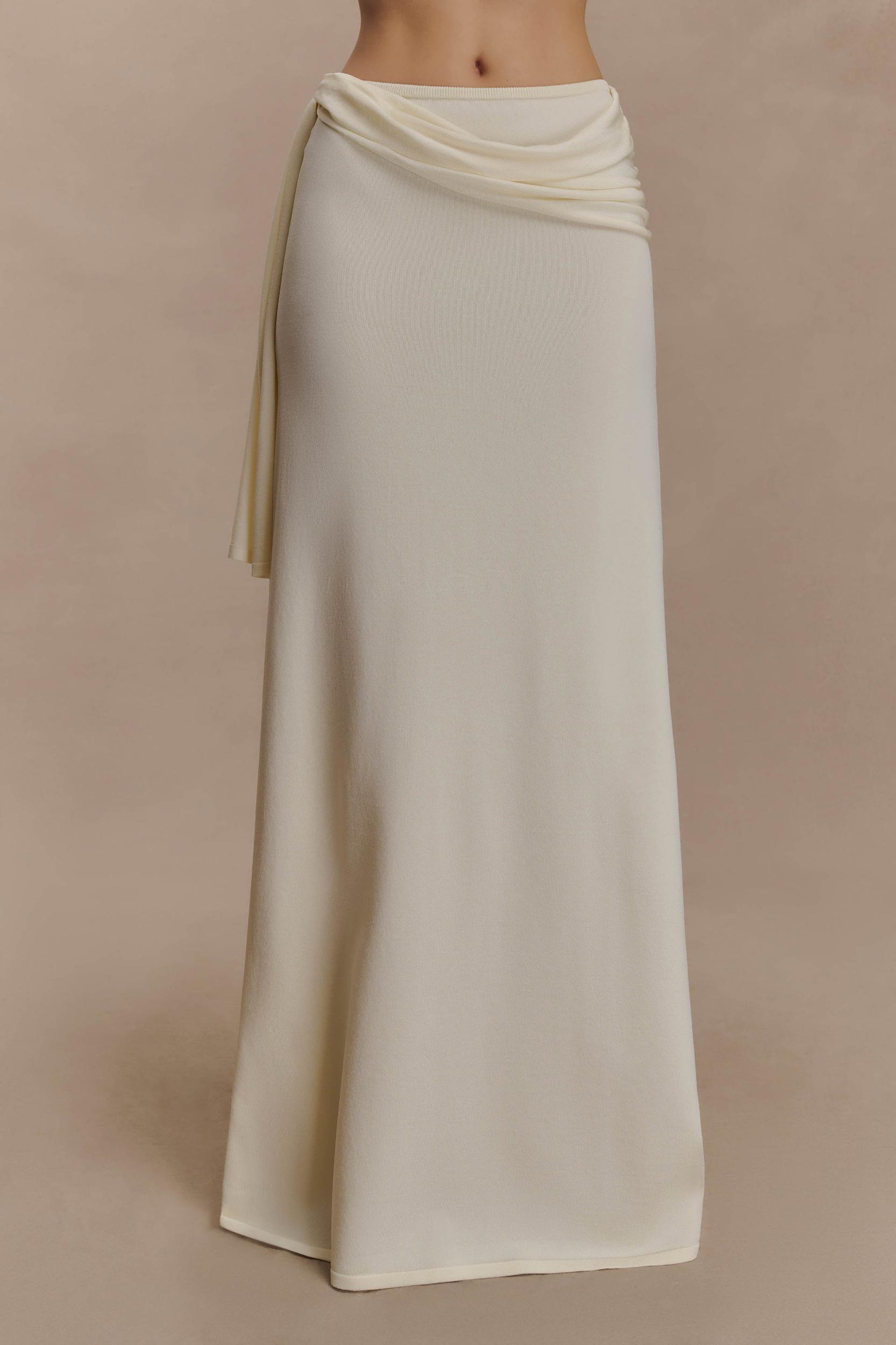 Xanthia Knit Halter Top - Ivory Product Image