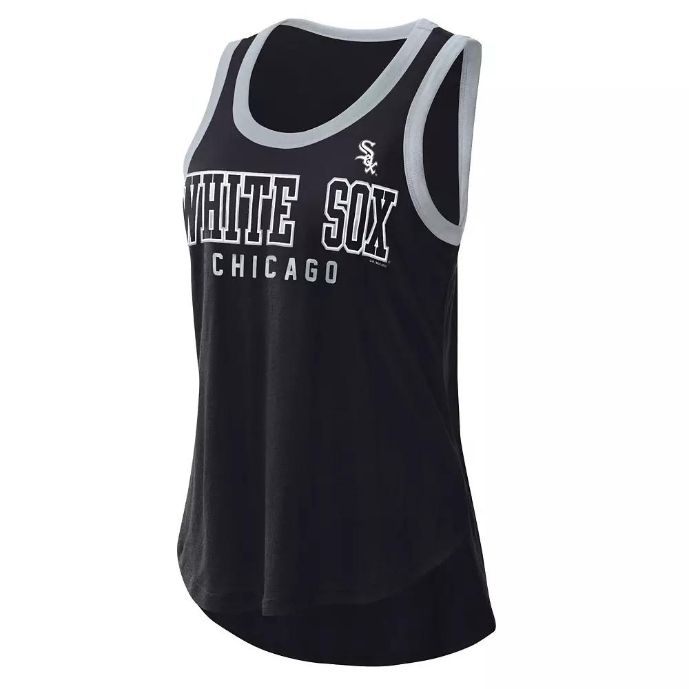 Women's G-III 4Her by Carl Banks  Black Chicago White Sox Clubhouse Tank Top, Size: Medium Product Image
