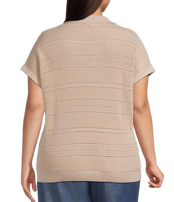 Lucy Paris Plus Size Kirsten Short Sleeve Knit Sweater Product Image