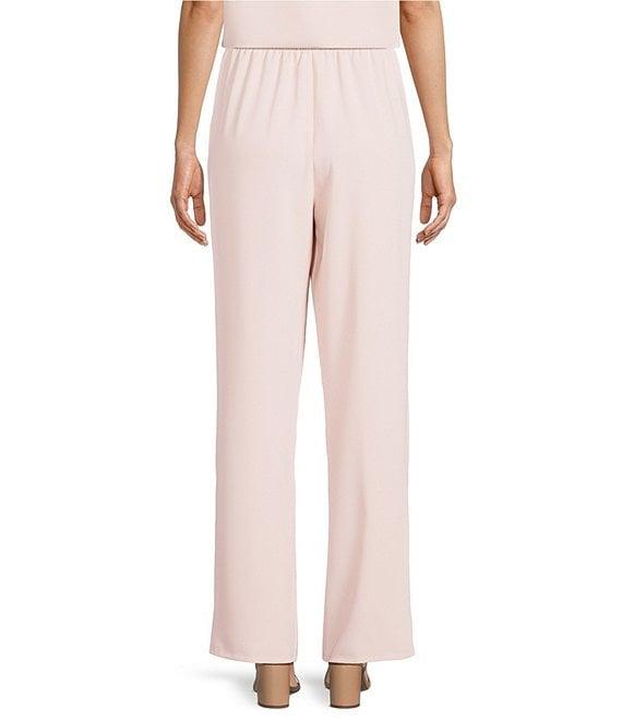 Caroline Rose Matte Crepe Pull-On Straight Leg Pants Product Image