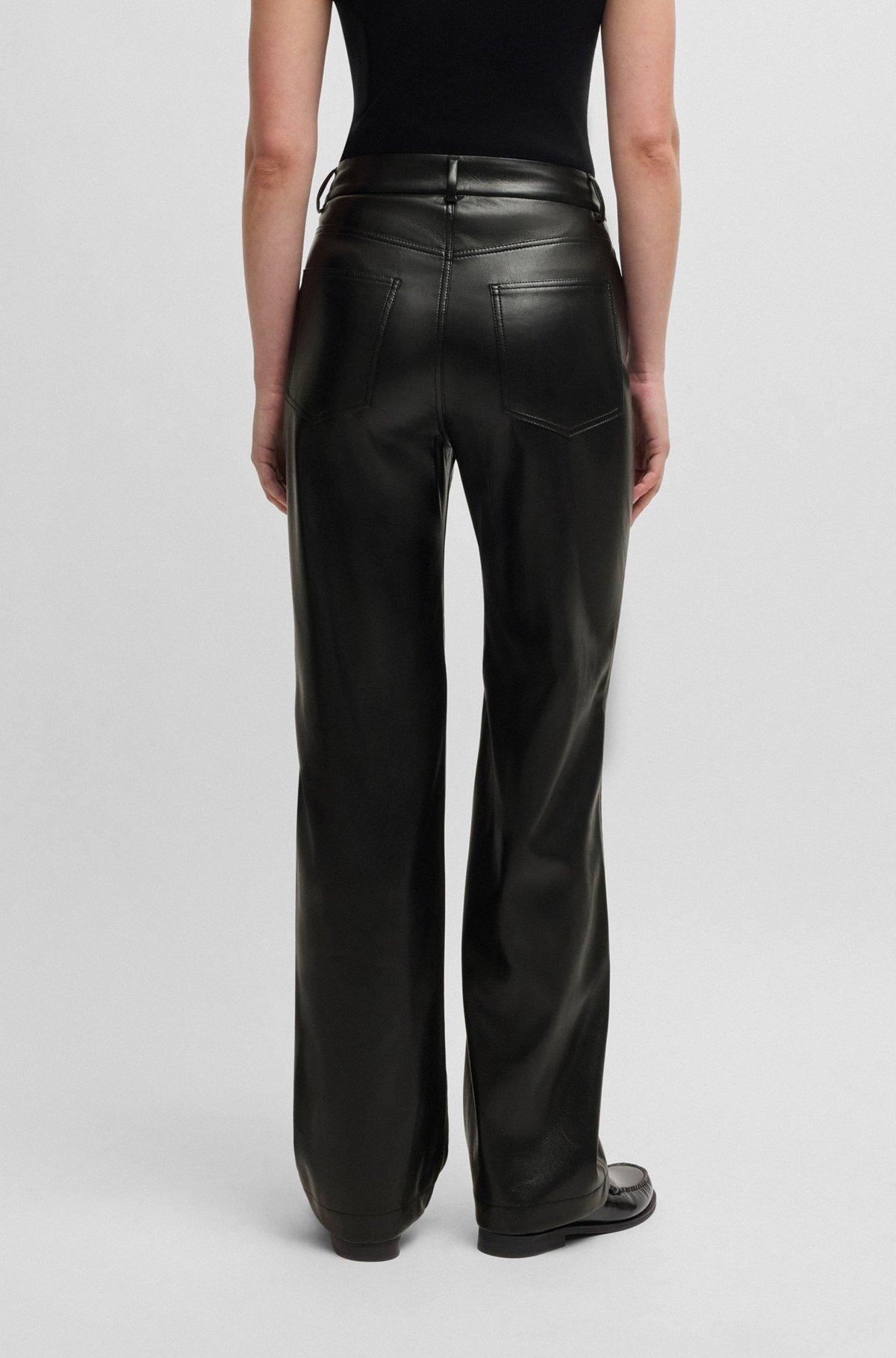Five-pocket trousers in faux leather Product Image
