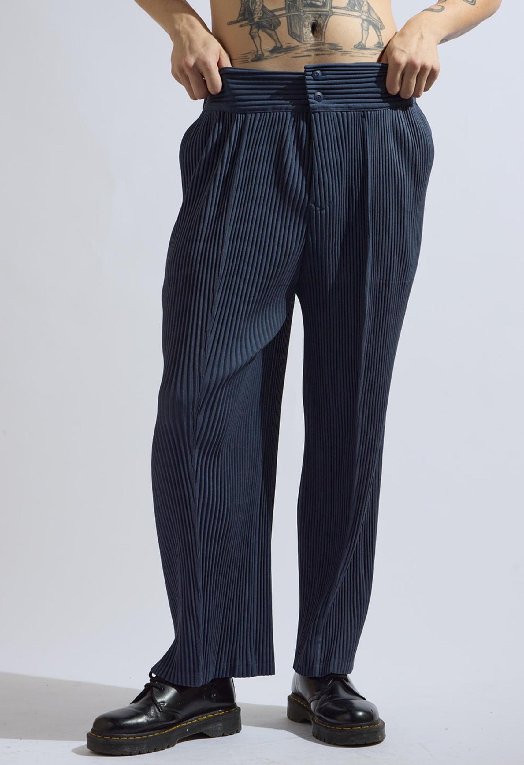 NKC PLEATED MENS JOGGER PANT NAVY Product Image