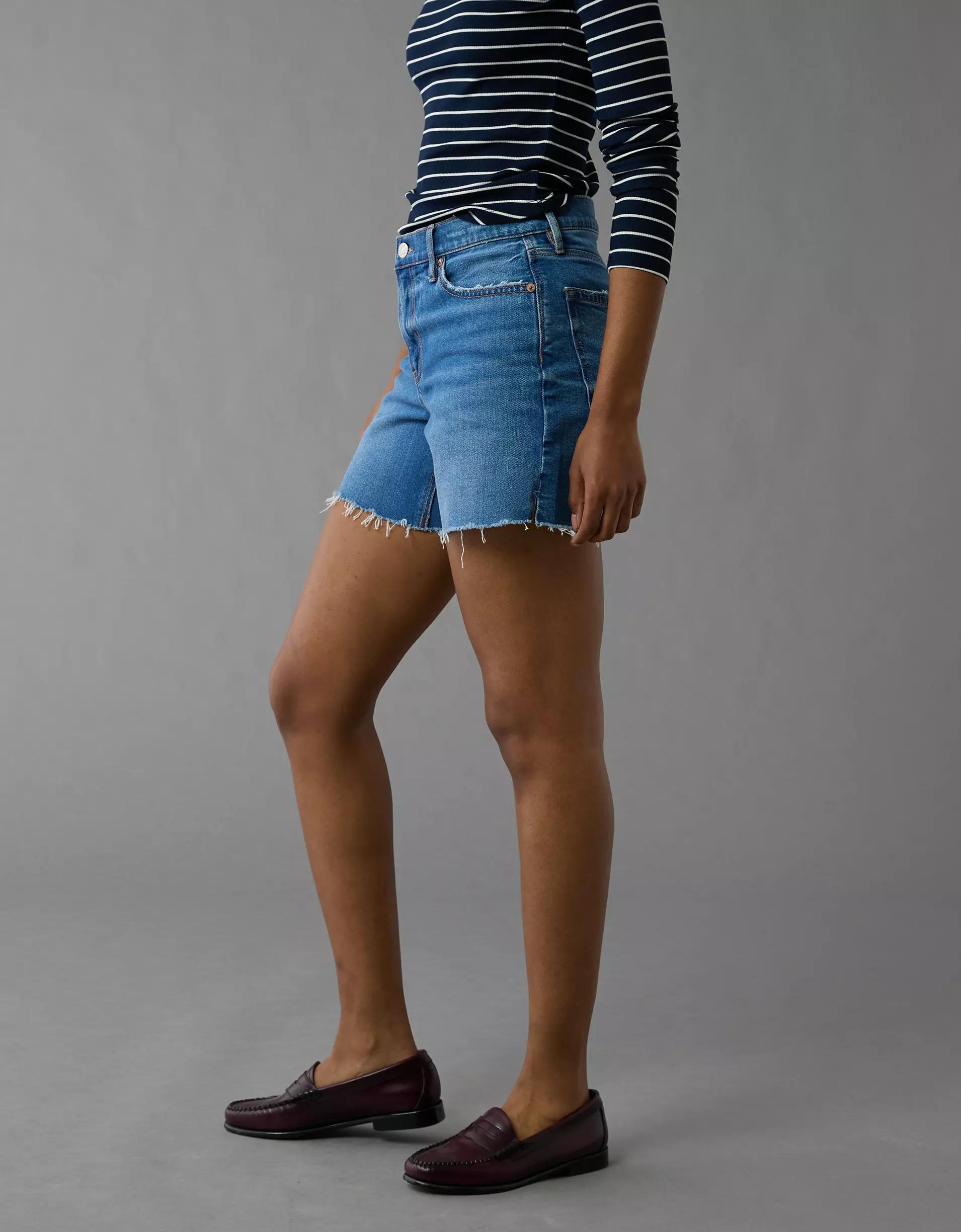 AE 6" Strigid Super High-Waisted Relaxed Denim Short Product Image