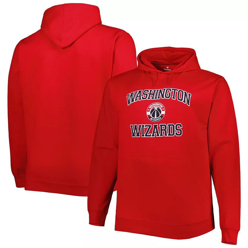 Men's Red Washington Wizards Big & Tall Heart & Soul Pullover Hoodie,  Product Image