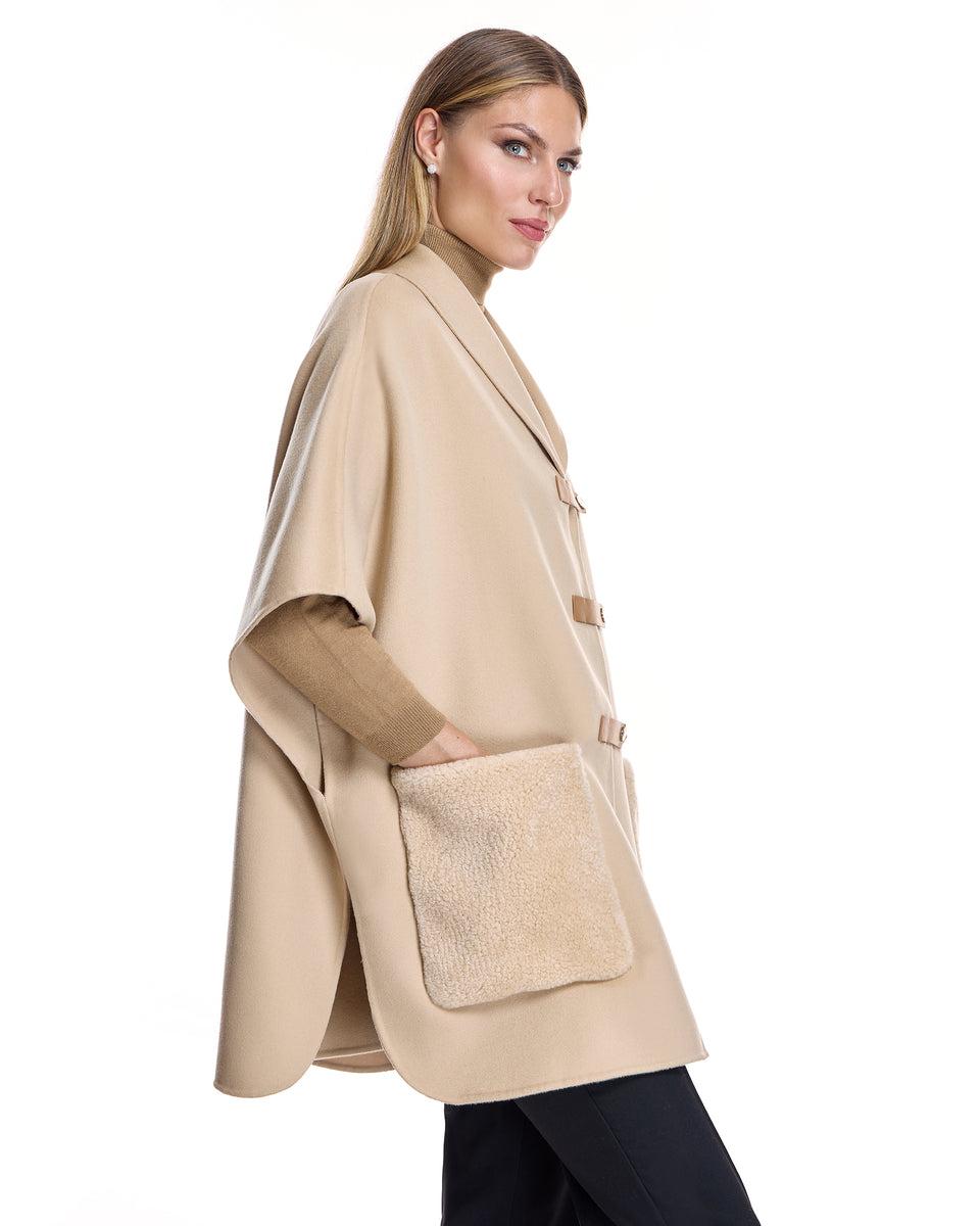 Cashmere Cape with Lamb Patch Pockets Product Image