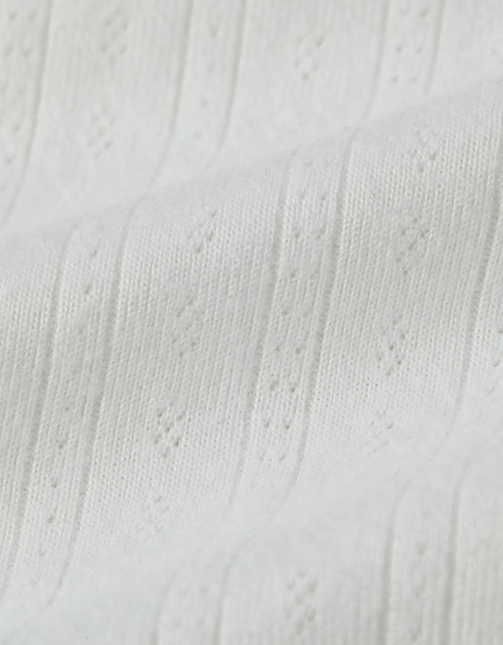 AE 3-Piece Pointelle Plush Cardigan Pajama Set Product Image