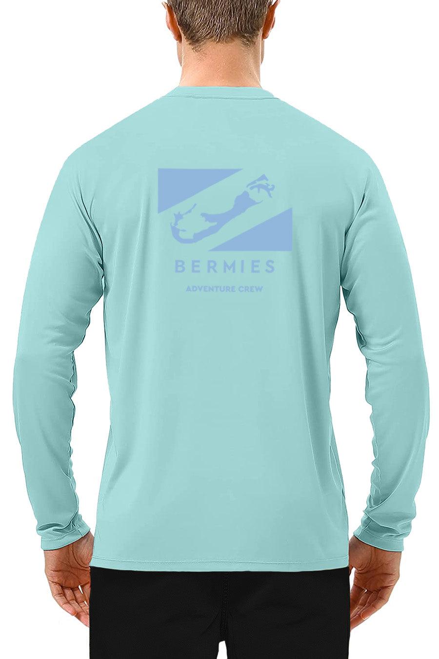 Bermies Men's Aqua Long Sleeve Tee Product Image