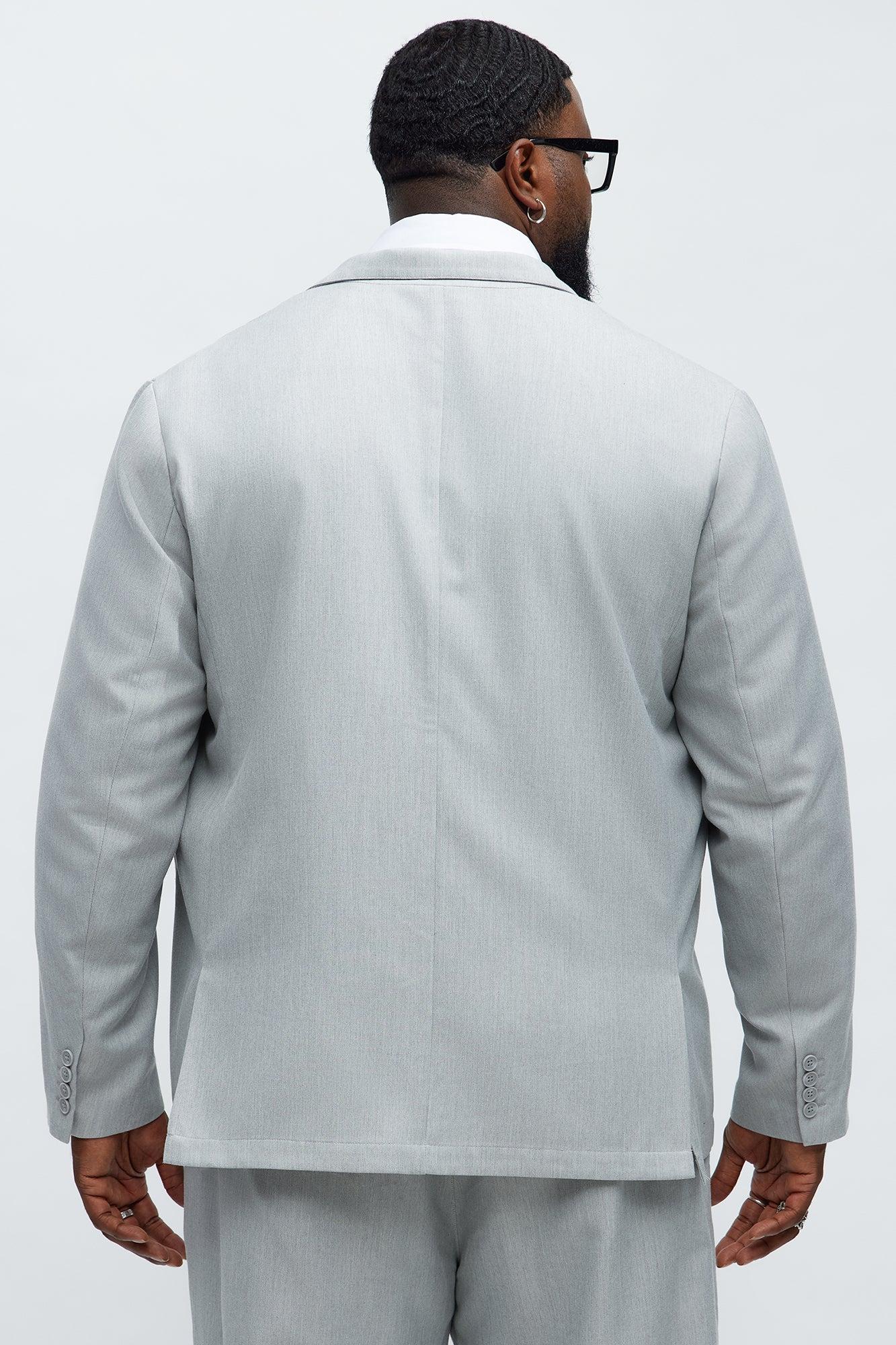 Slim Modern Lightweight Everyday Jacket - Light Grey Male Product Image