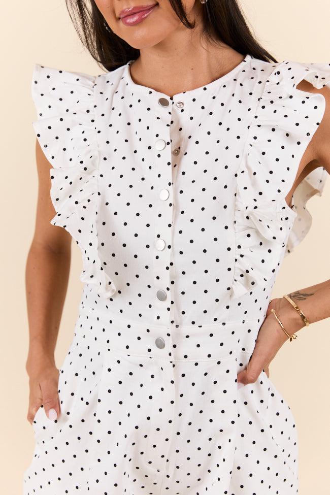Dot The I Polka Dot Romper FINAL SALE Product Image