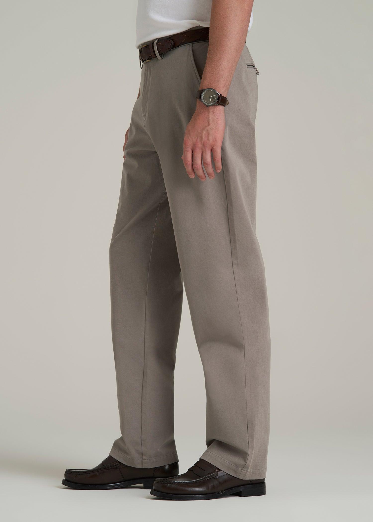 4 Way Stretch Commuter RELAXED Chino Pants for Tall Men in Portobello Product Image