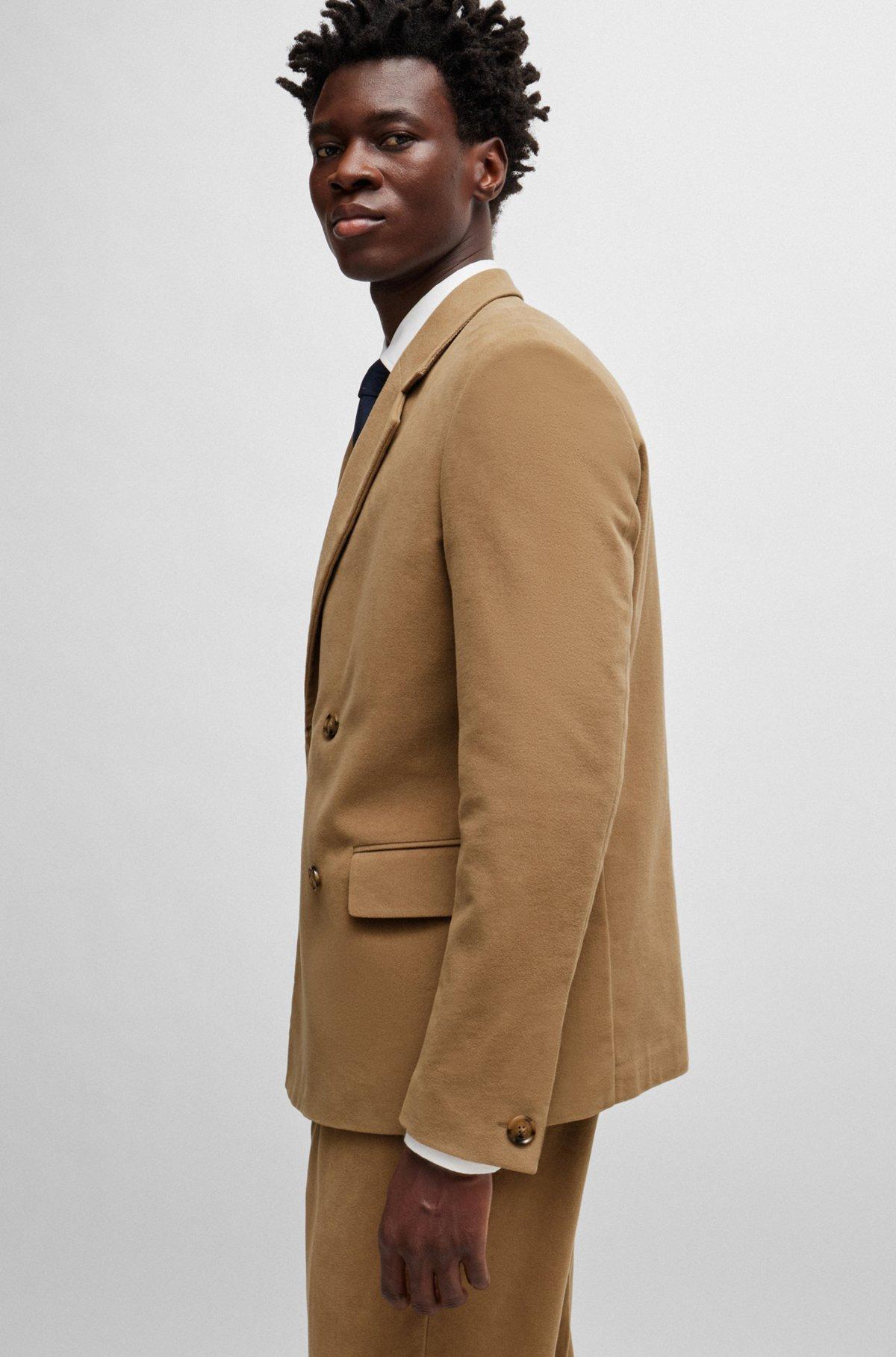 Relaxed-fit double-breasted jacket in cotton twill Product Image