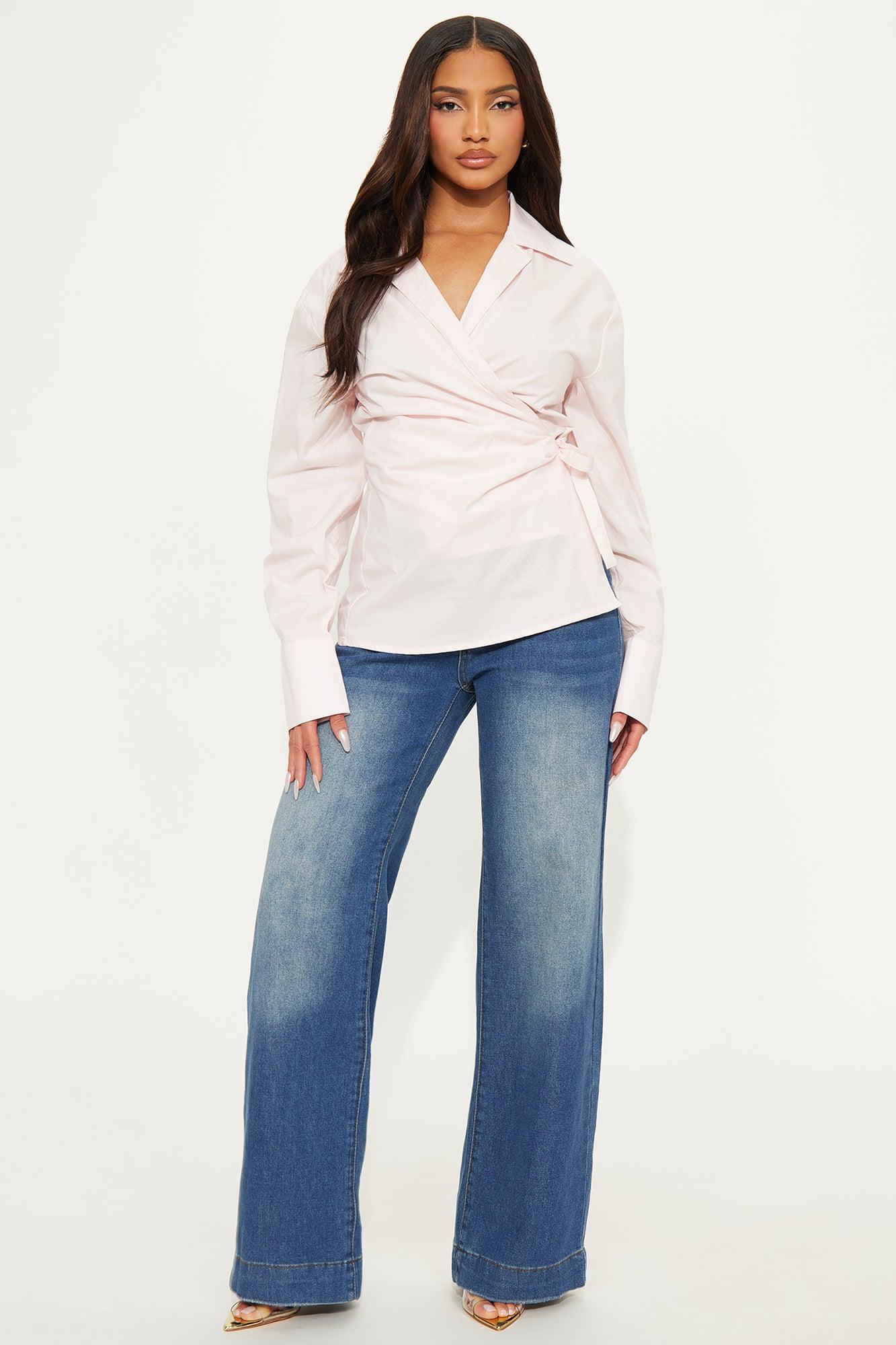 Wild Dreams Poplin Top - Pink Product Image
