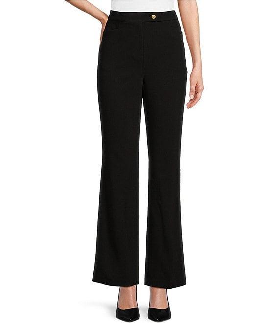 Donna Karan Knit Mid Rise Bootcut Pants Product Image