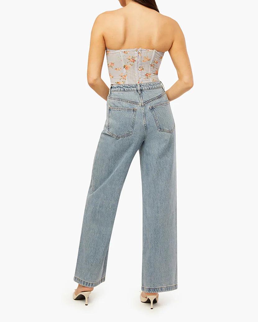 WeWoreWhat Wide Leg Denim Pants Product Image