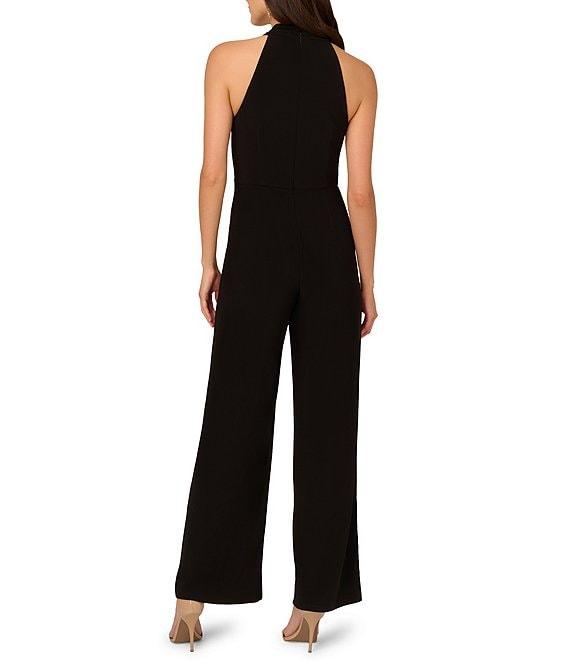 Adrianna Papell Criss Cross Halter Stretch Jersey Tulip Jumpsuit Product Image