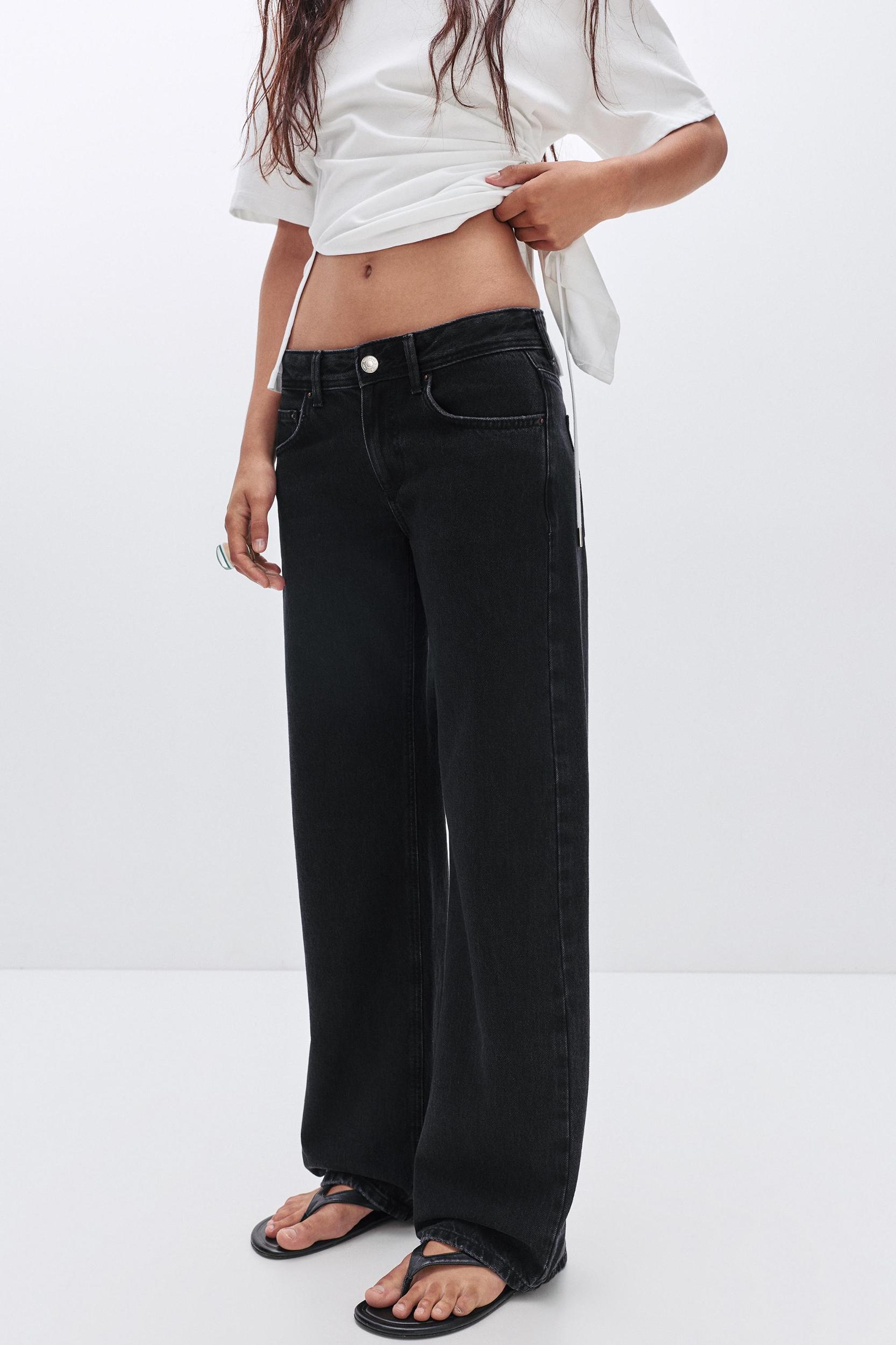Low-waist straight-leg jeans Product Image