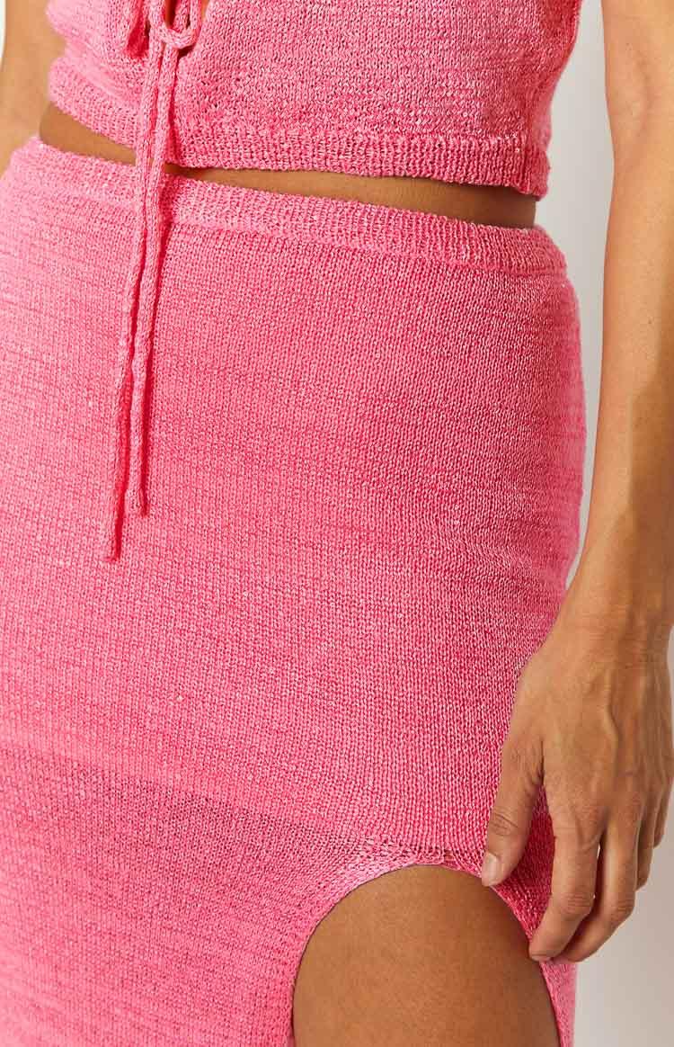 Abel Pink Knit Maxi Skirt Baby Product Image