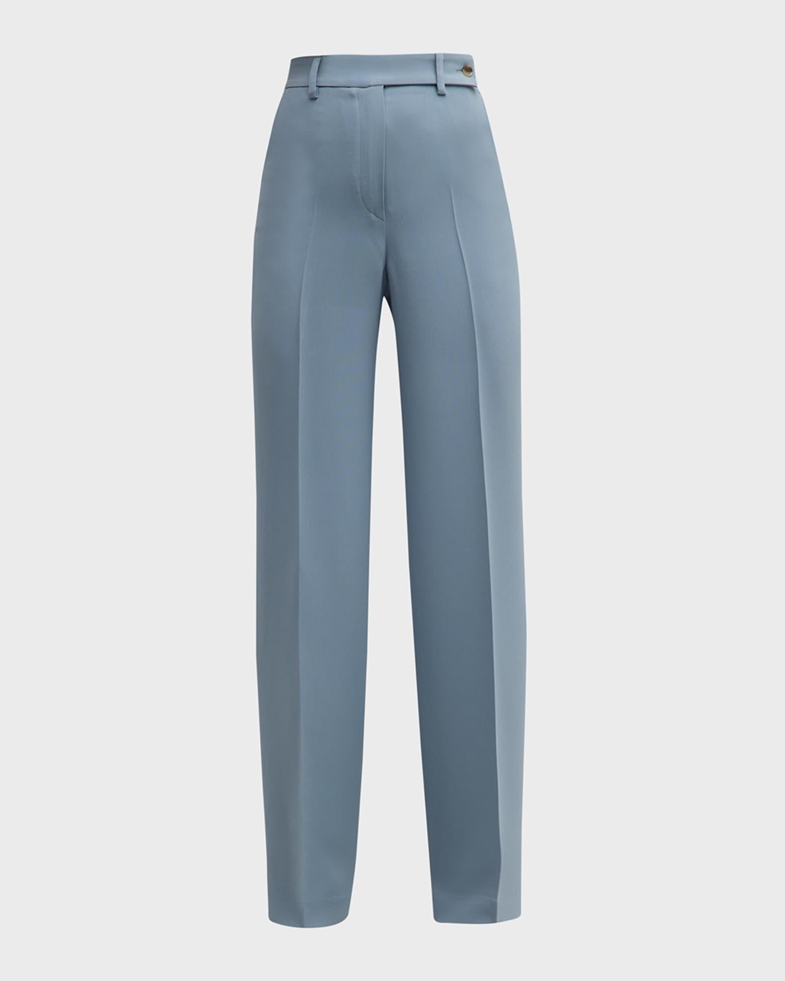 High-Rise Wide-Leg Crepe Pants Product Image