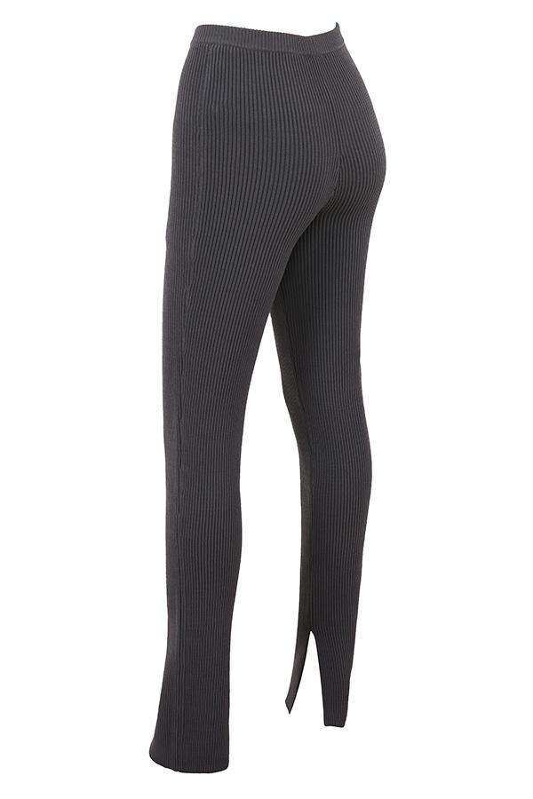 Mitzi  dark grey ribbed knit leggings - sale Product Image