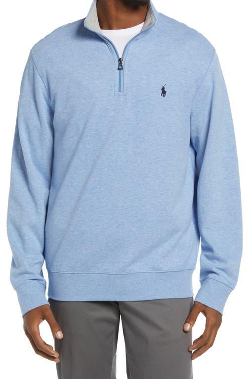 Polo Ralph Lauren Men's Double Knit Jersey Half Zip Pullover in Jamaica Heather at Nordstrom, Size X-Large Product Image