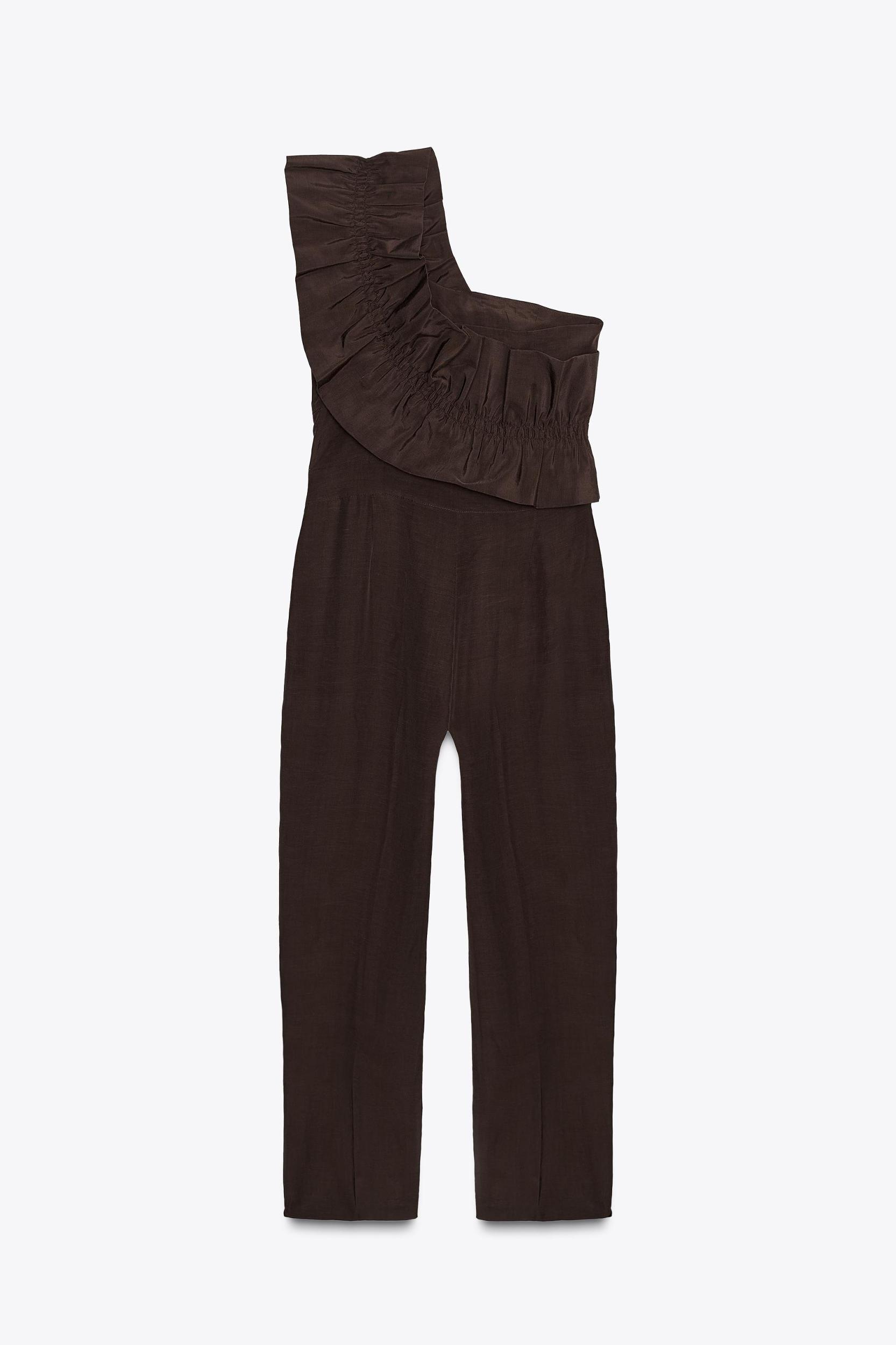 ASYMMETRIC RUFFLE JUMPSUIT Product Image
