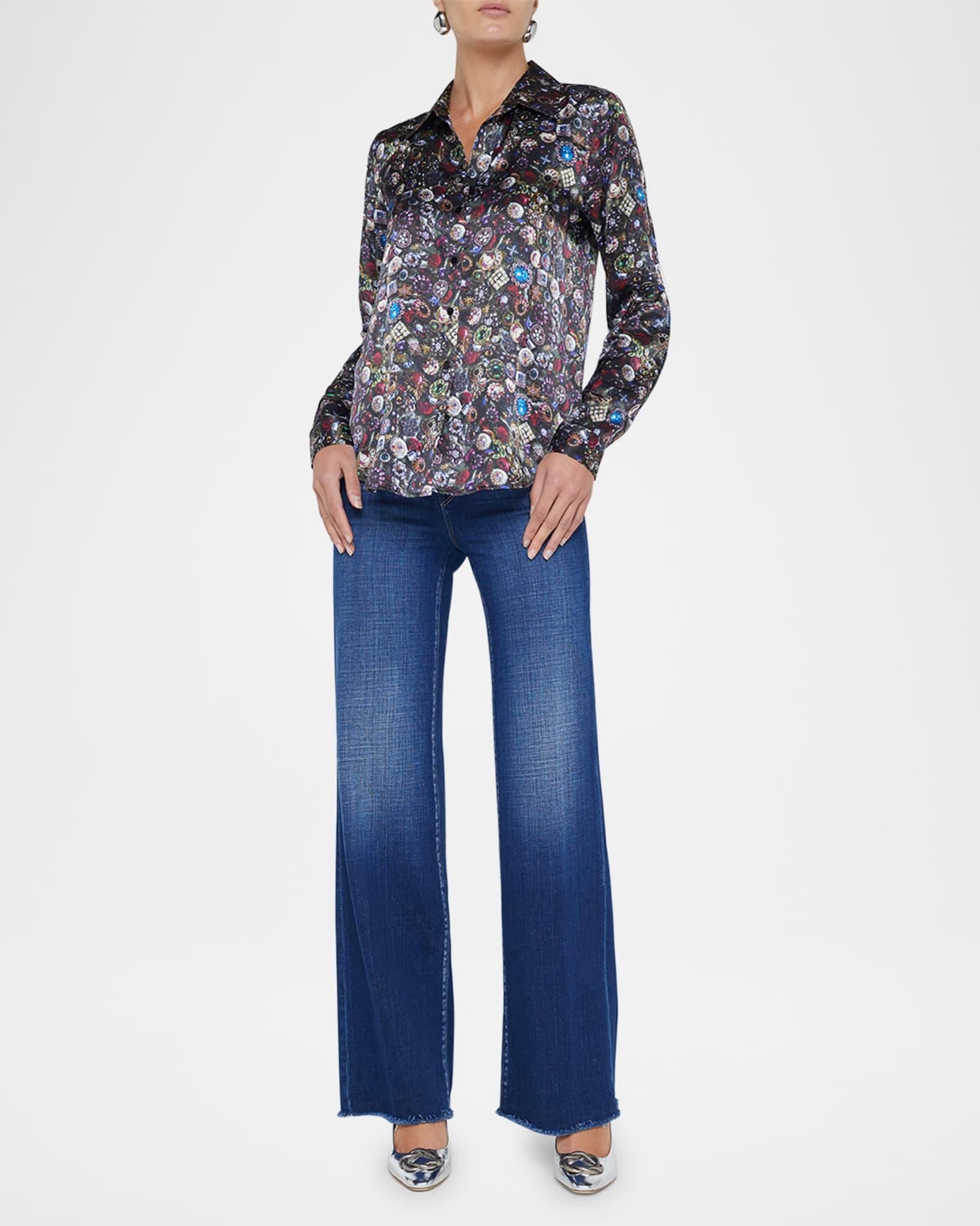 Tyler Multi Vintage Jewel Silk Blouse Product Image