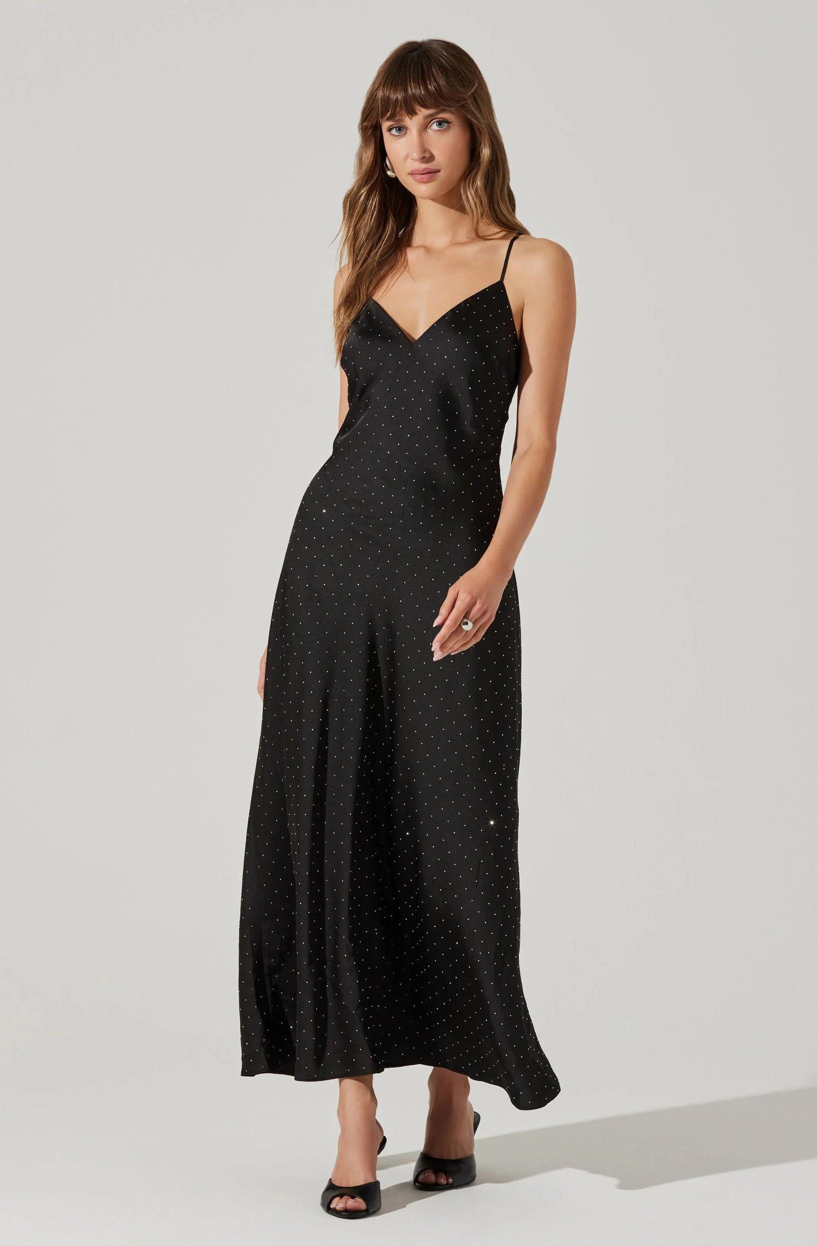 Bonney Rhinestone Maxi Slip Dress Product Image