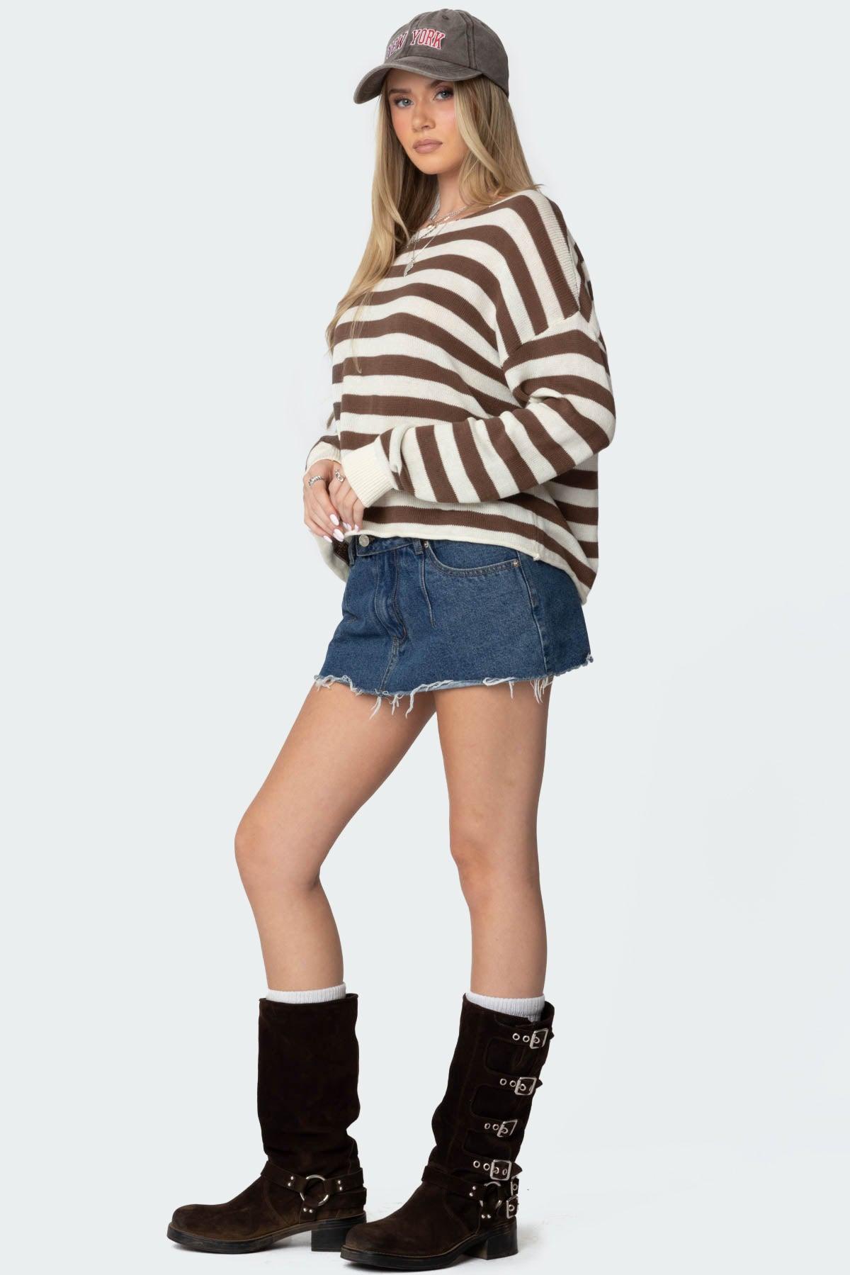 Anney Oversized Striped Sweater Product Image
