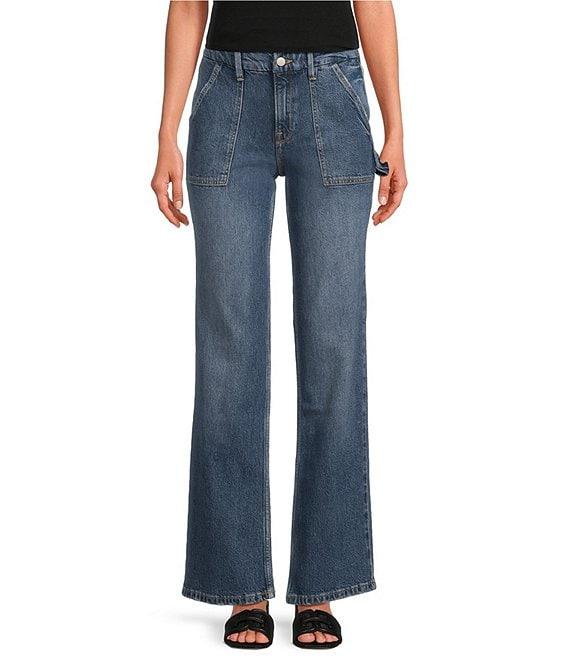 Good American Good Icon Mid-Rise Straight Carpenter Jeans Product Image
