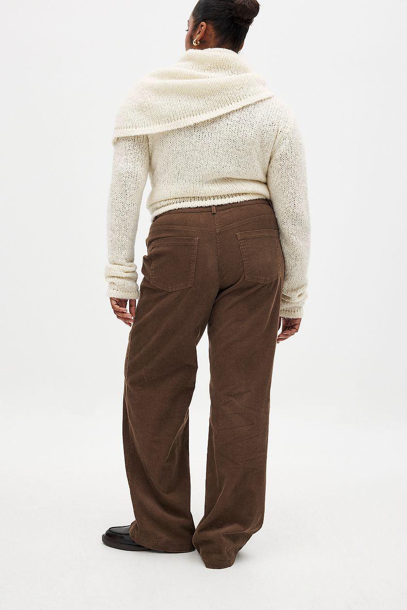 Corduroy High Waist Trousers Product Image
